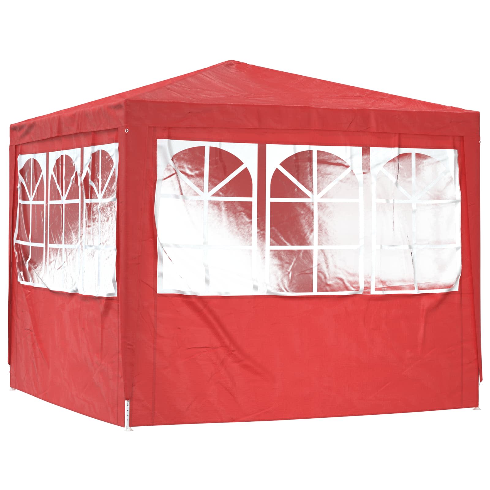Tenda Party 250 x 250 x 240 cm Rosso PE e Acciaio