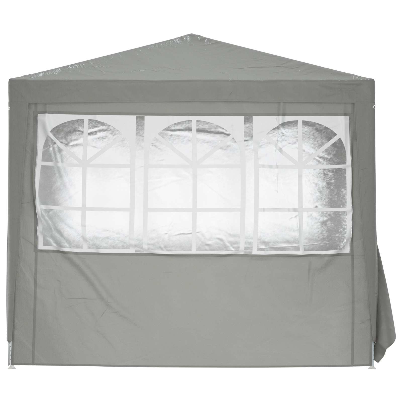 Tenda Party 250 x 250 x 240 cm Grigio Chiaro PE e Acciaio