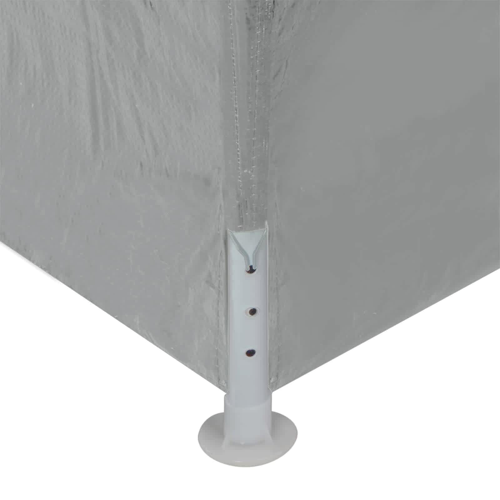 Tenda Party 900 x 300 x 255 cm Grigio Chiaro PE e Acciaio