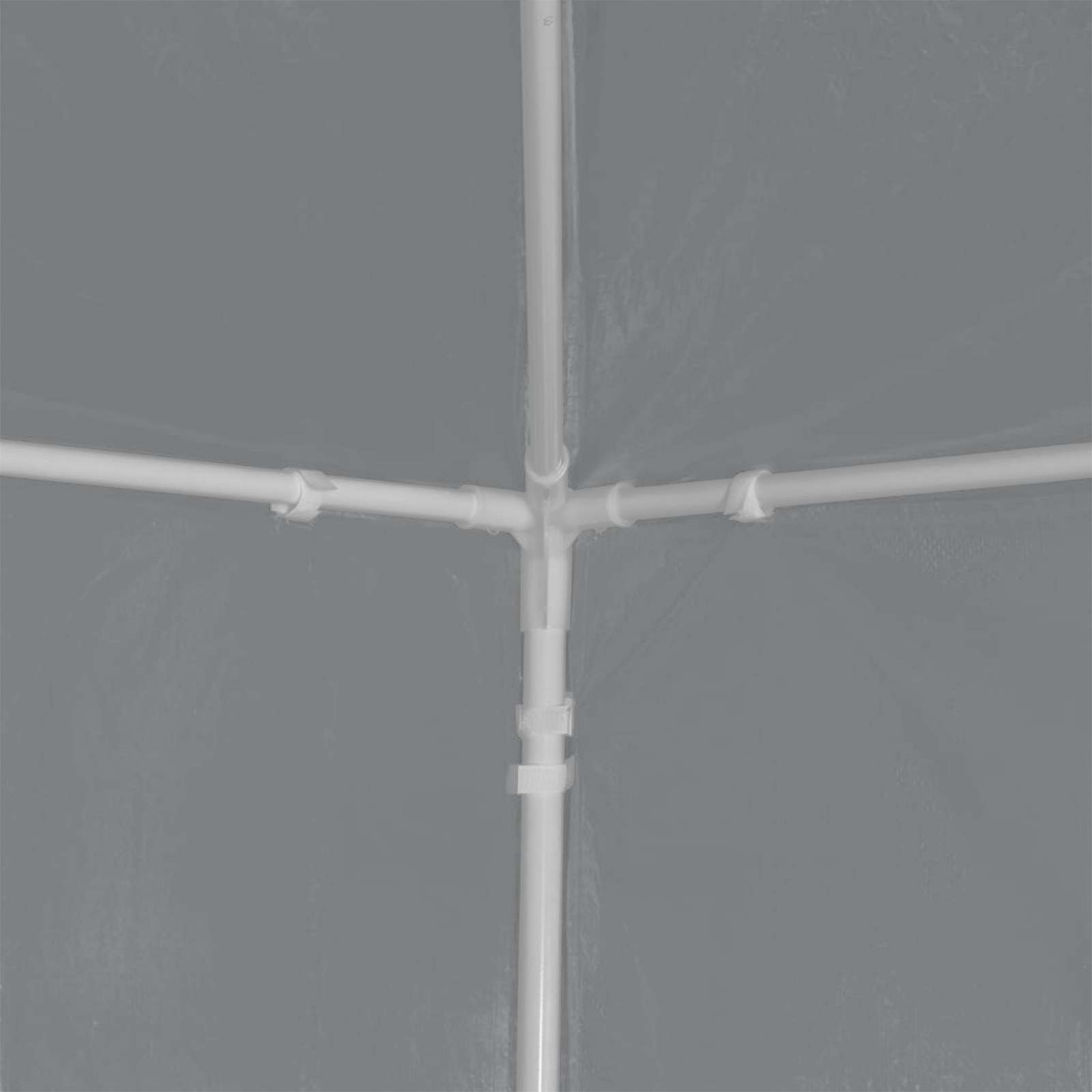 Tenda Party 900 x 300 x 255 cm Grigio Chiaro PE e Acciaio