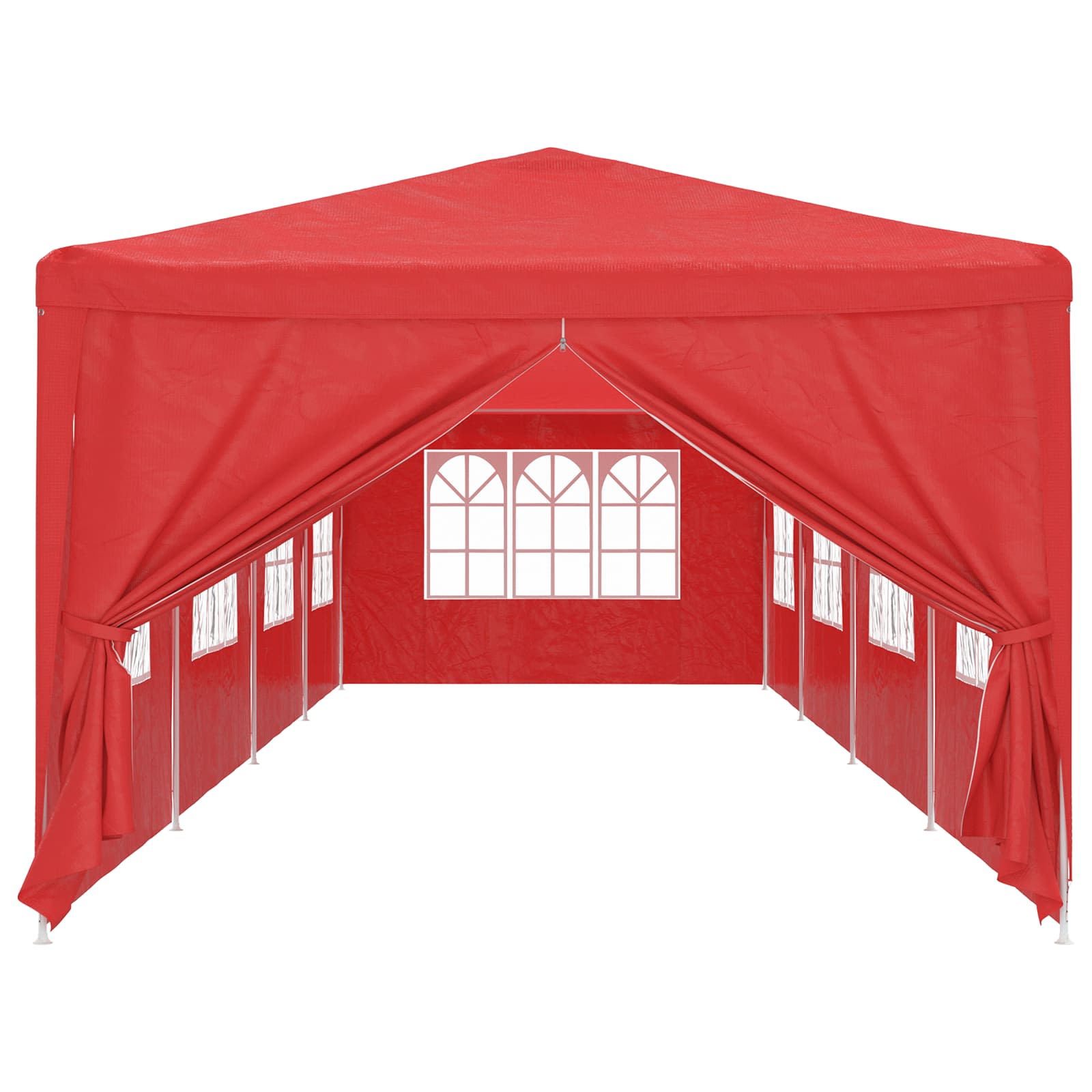 Tenda Party 1200 x 300 x 255 cm Rosso PE e Acciaio