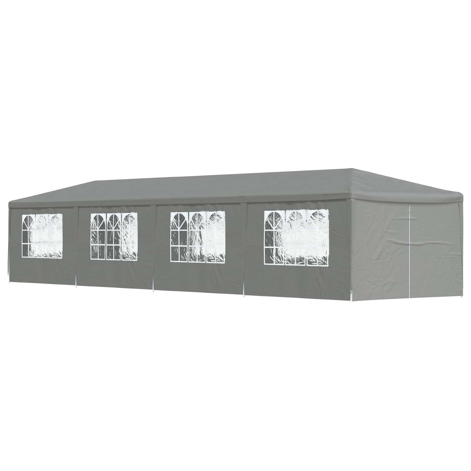 Tenda Party 1200 x 300 x 255 cm Grigio Chiaro PE e Acciaio