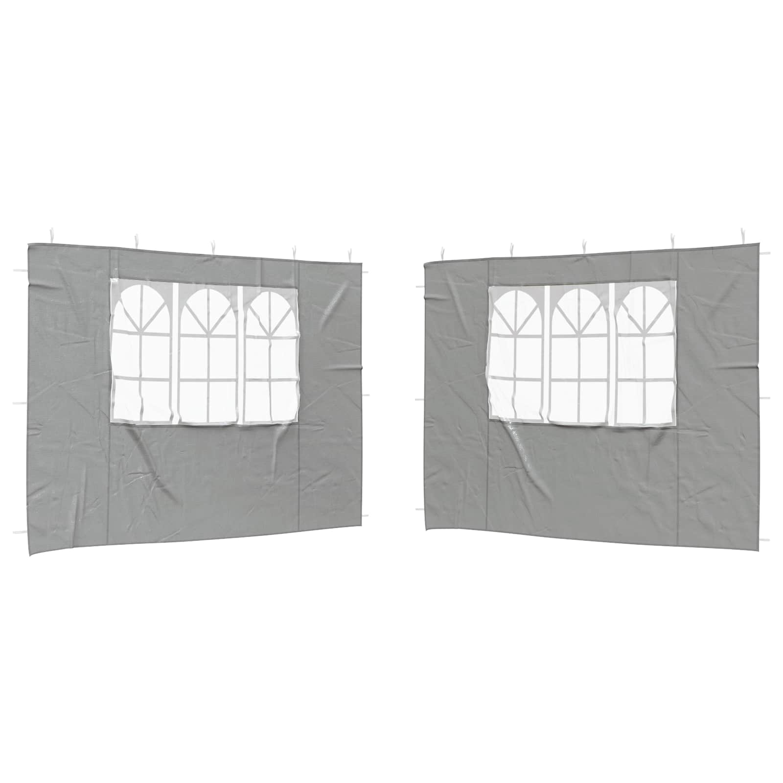 Parete per tenda da festa 2 pz 300 x 195 cm Grigio Chiaro
