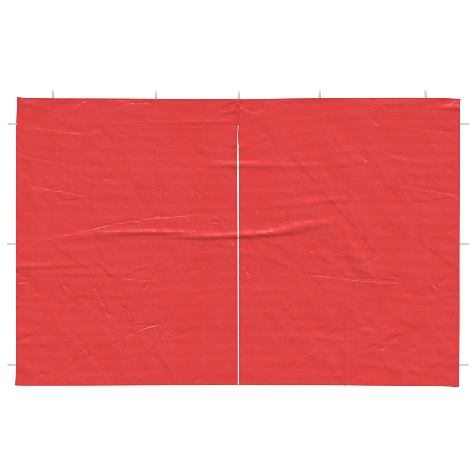 Parete per tenda da festa 2 pz 300 x 195 cm Rosso PE e Acciaio