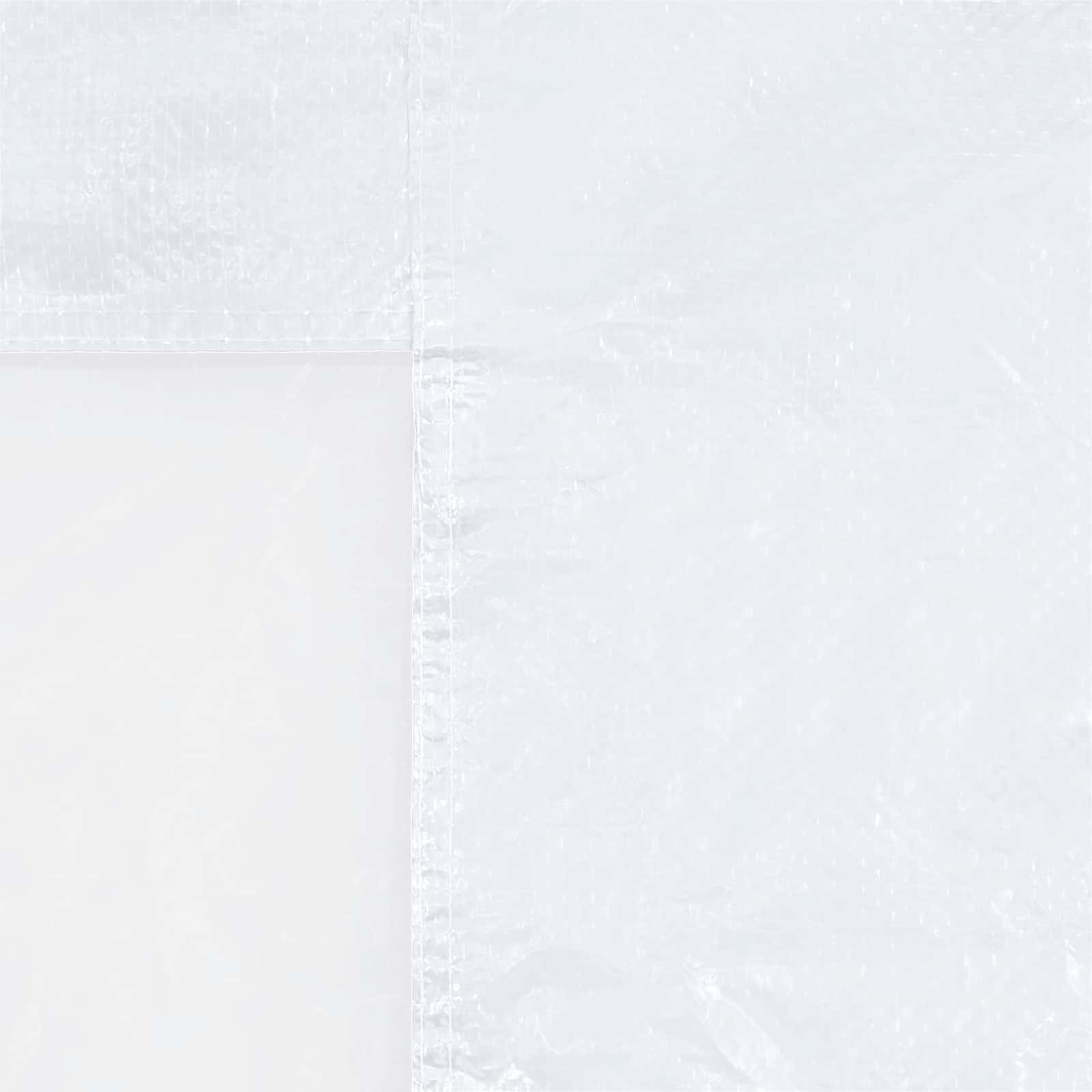 Parete per tenda da festa 2 pz 200 x 195 cm Bianco PE e Acciaio