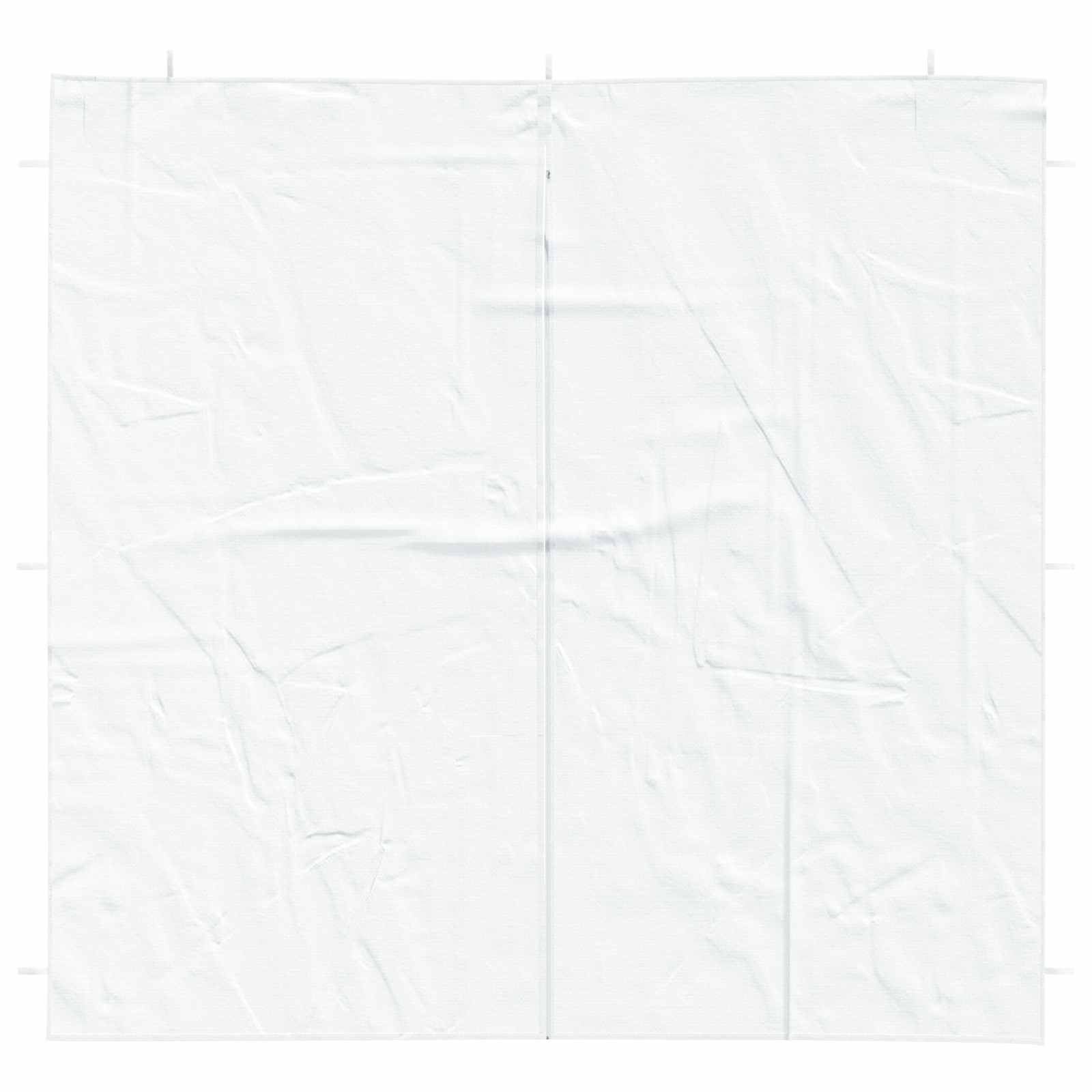 Parete per tenda da festa 2 pz 200 x 195 cm Bianco PE e Acciaio