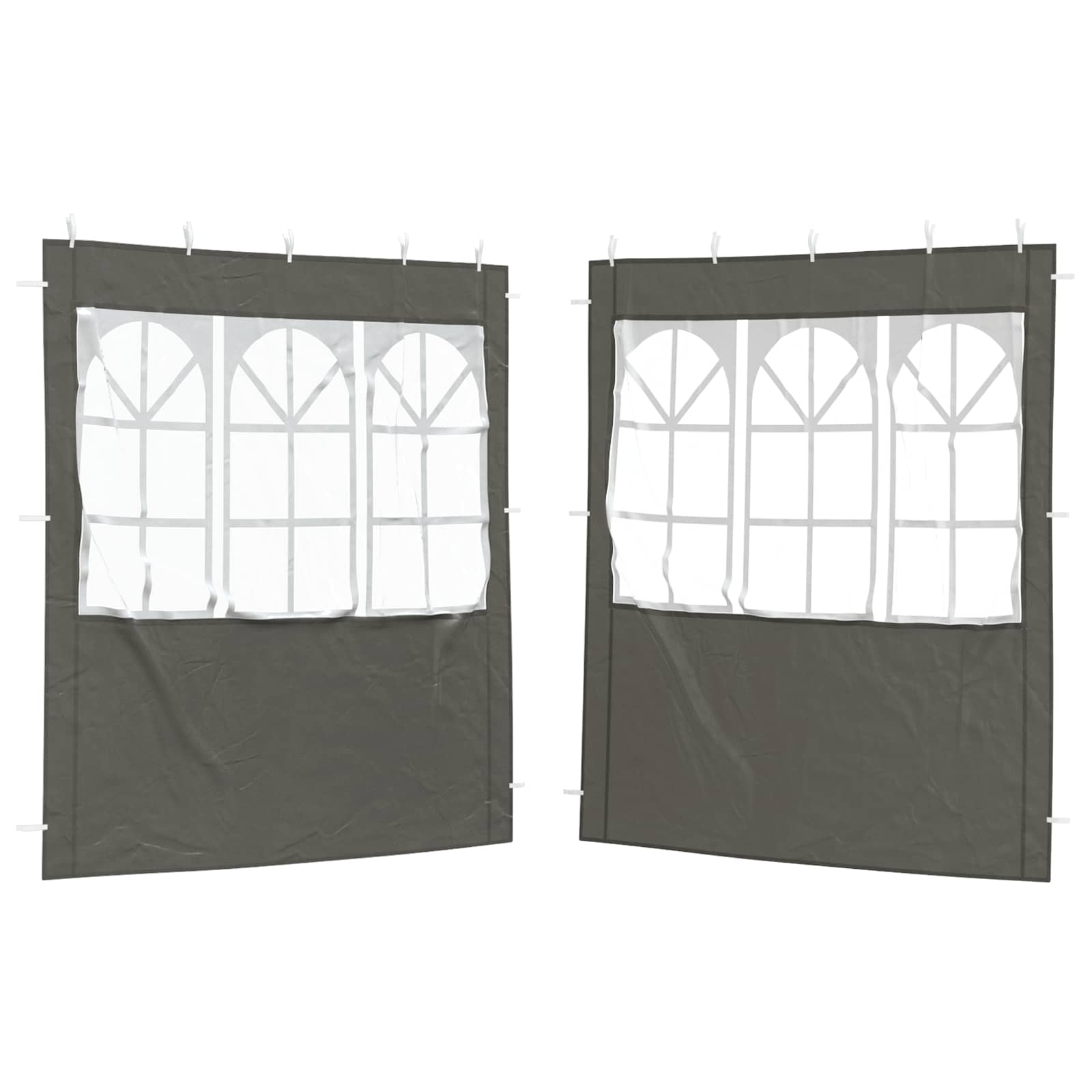 Parete per tenda da festa 2 pz 200 x 195 cm Antracite