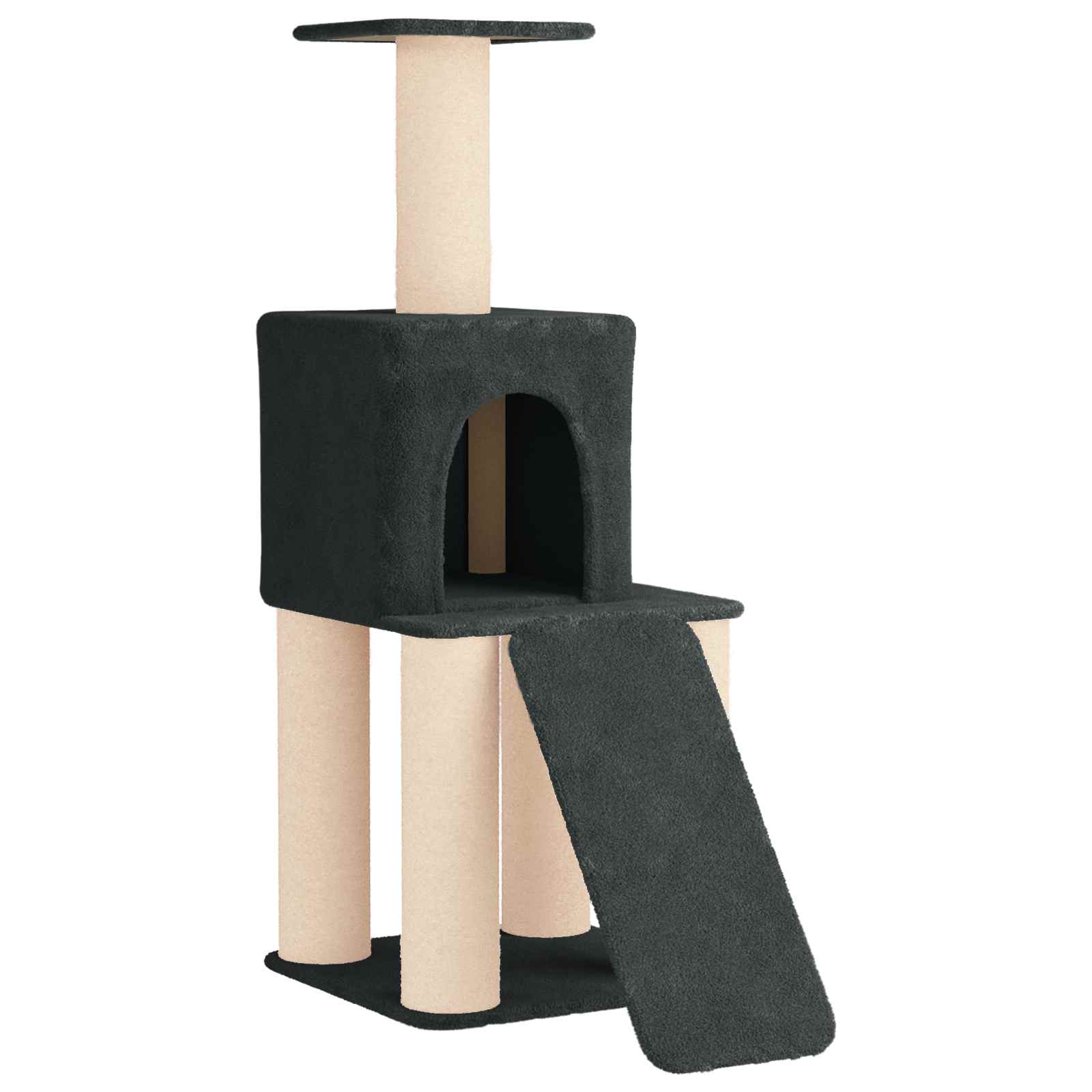 Albero per gatti con pali per graffiare in sisal Grigio Scuro