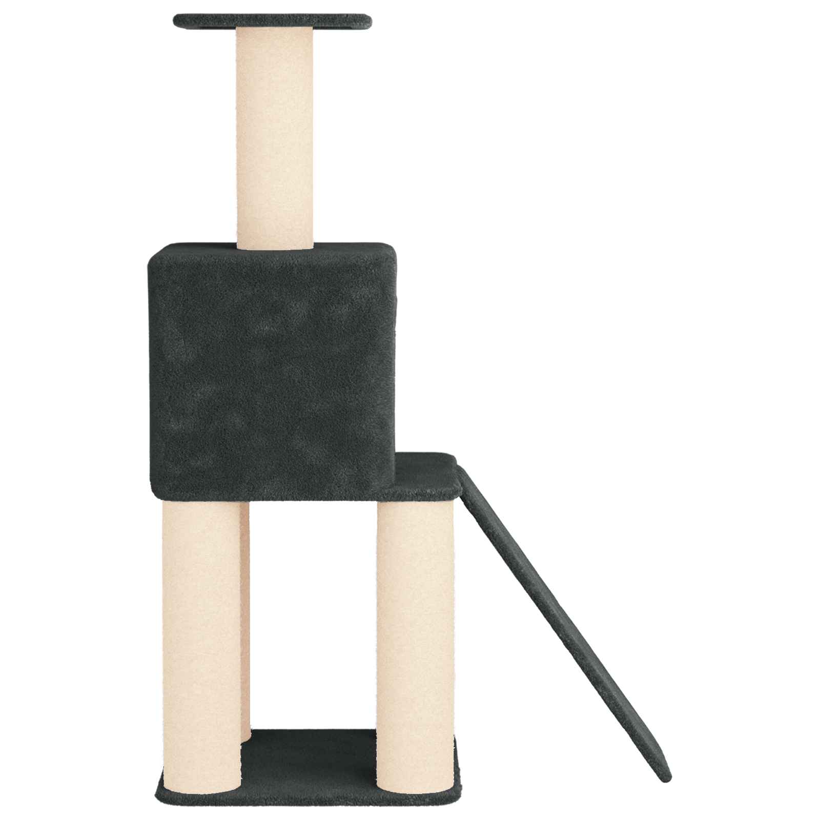 Albero per gatti con pali per graffiare in sisal Grigio Scuro