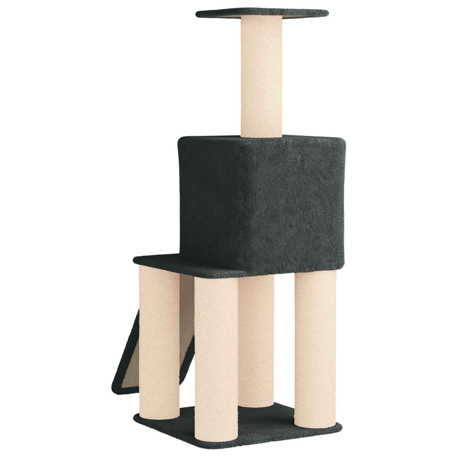 Albero per gatti con pali per graffiare in sisal Grigio Scuro