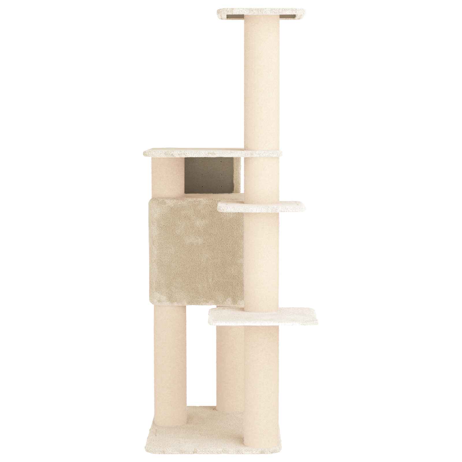 Albero per gatti con pali per graffiare in sisal Crema 183 cm