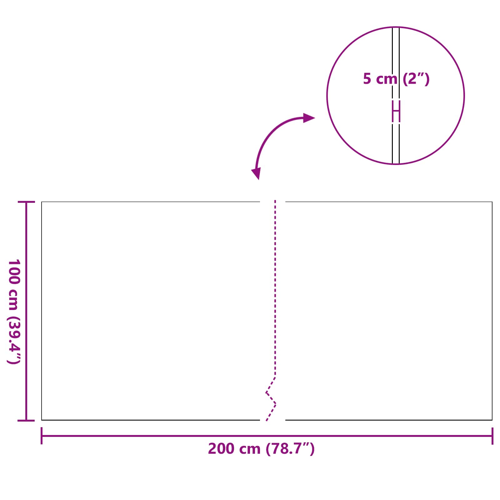 Erba artificiale 100 x 200 cm Green PP e PE