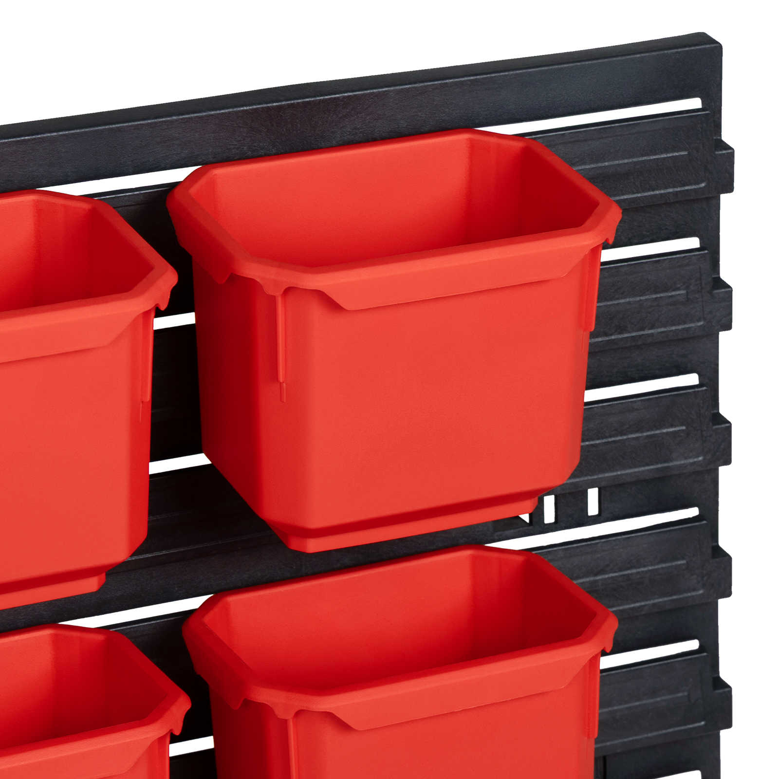 Scaffale contenitore Nero e Rosso 77,5 x 2 x 39 cm
