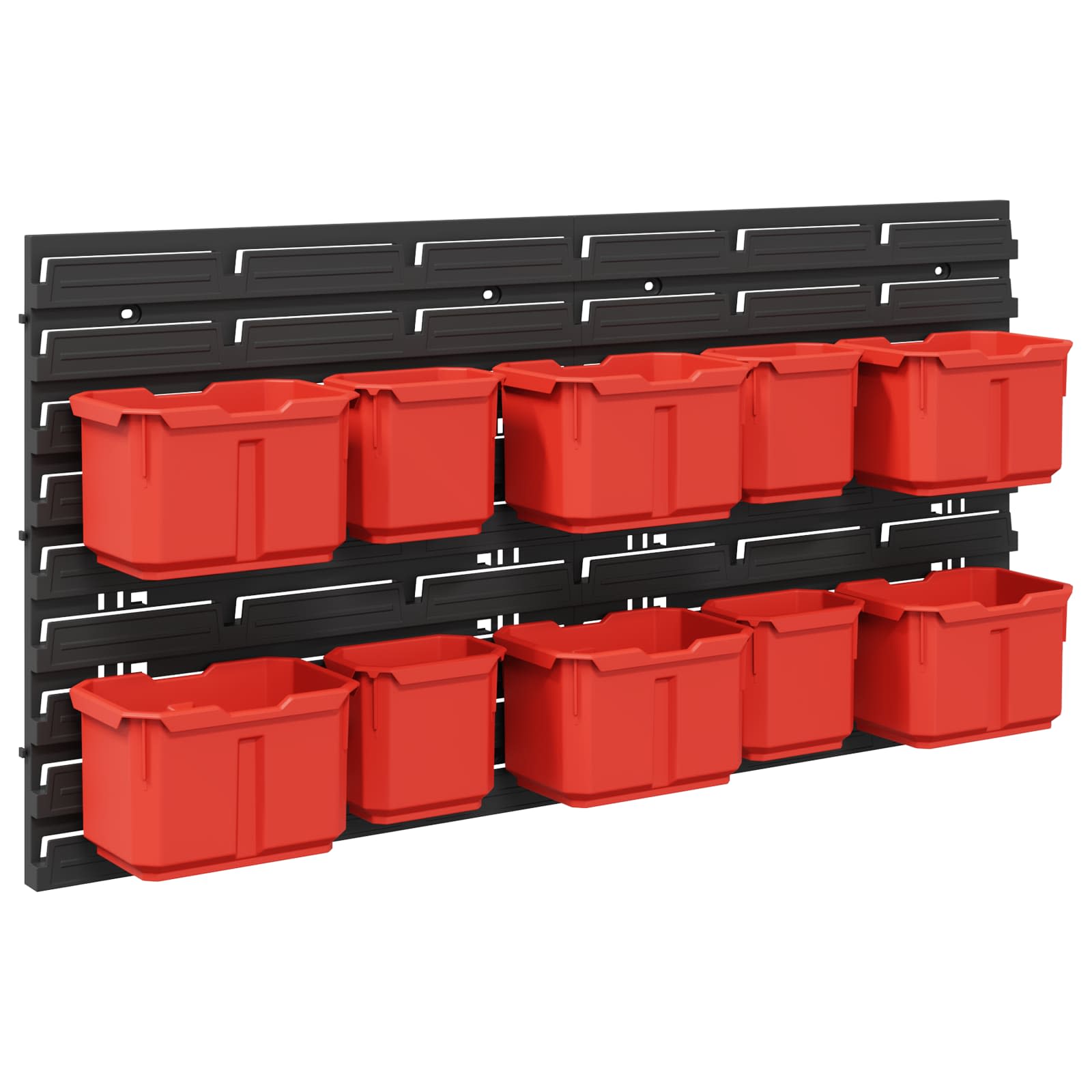 Scaffale contenitore Nero e Rosso 77,5 x 2 x 39 cm