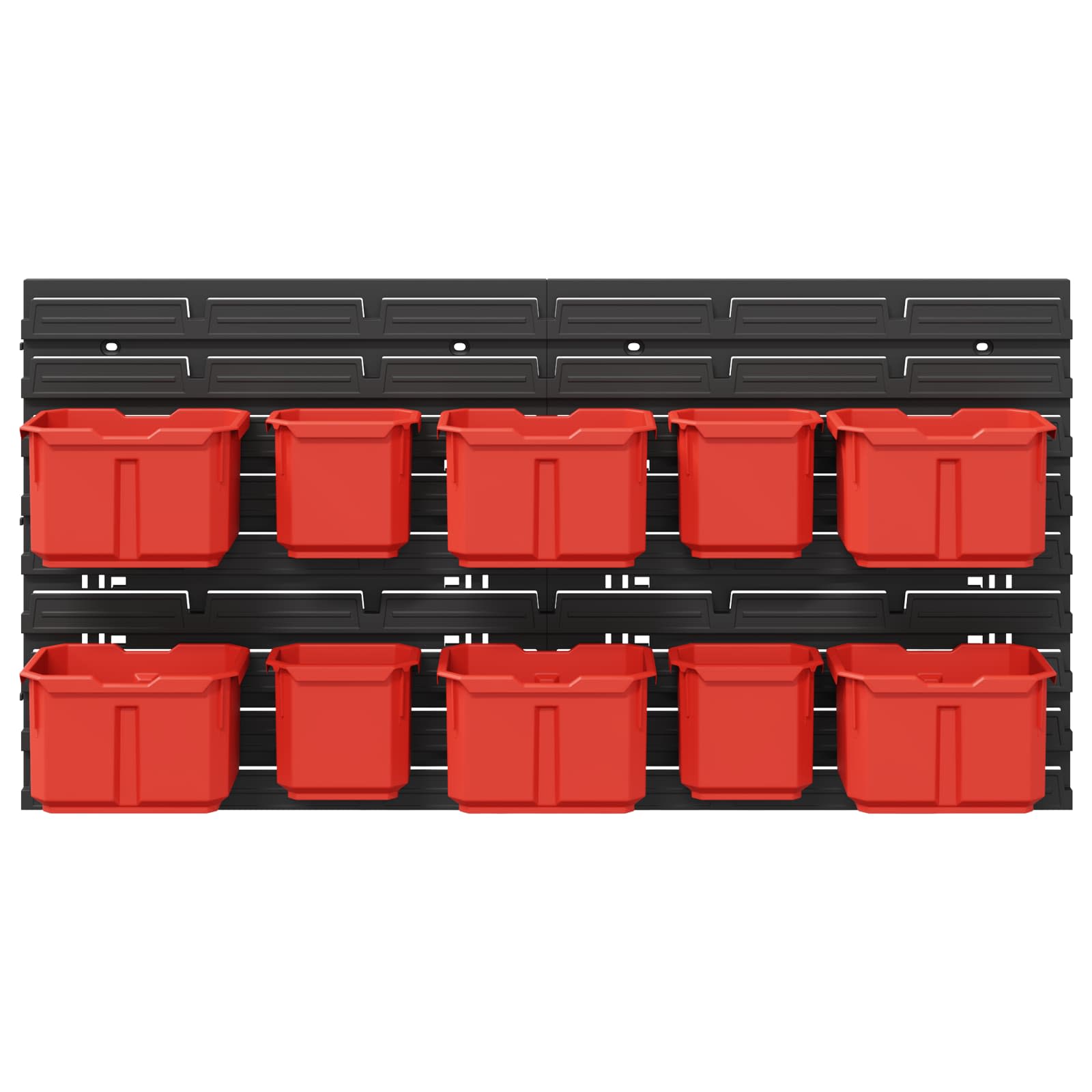 Scaffale contenitore Nero e Rosso 77,5 x 2 x 39 cm