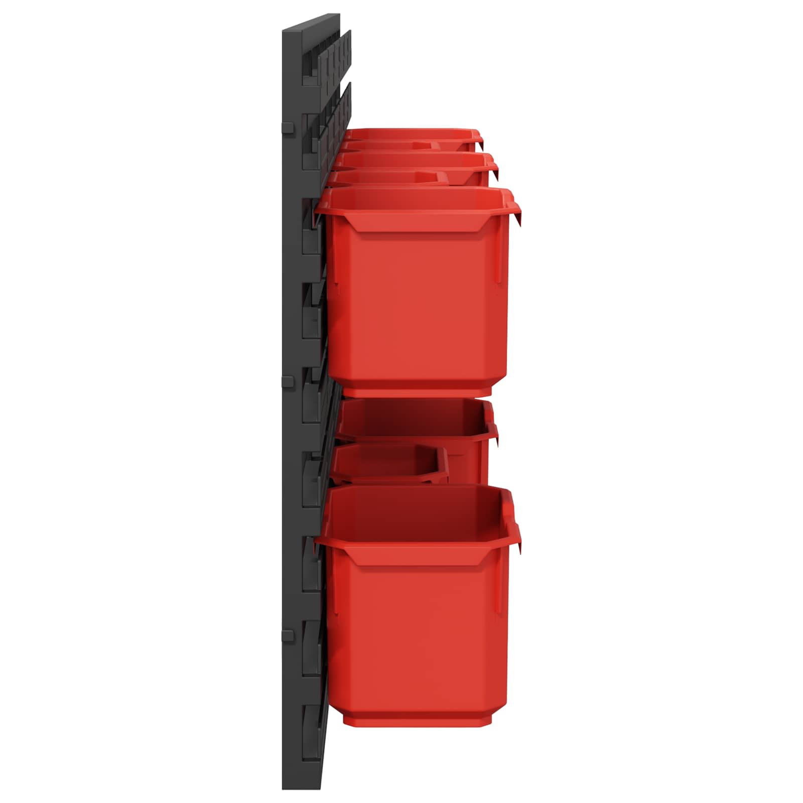 Scaffale contenitore Nero e Rosso 77,5 x 2 x 39 cm