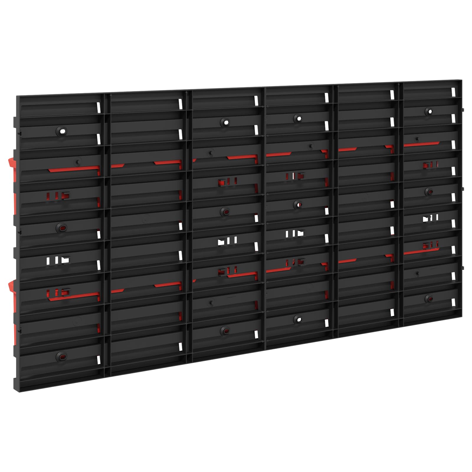 Scaffale contenitore Nero e Rosso 77,5 x 2 x 39 cm