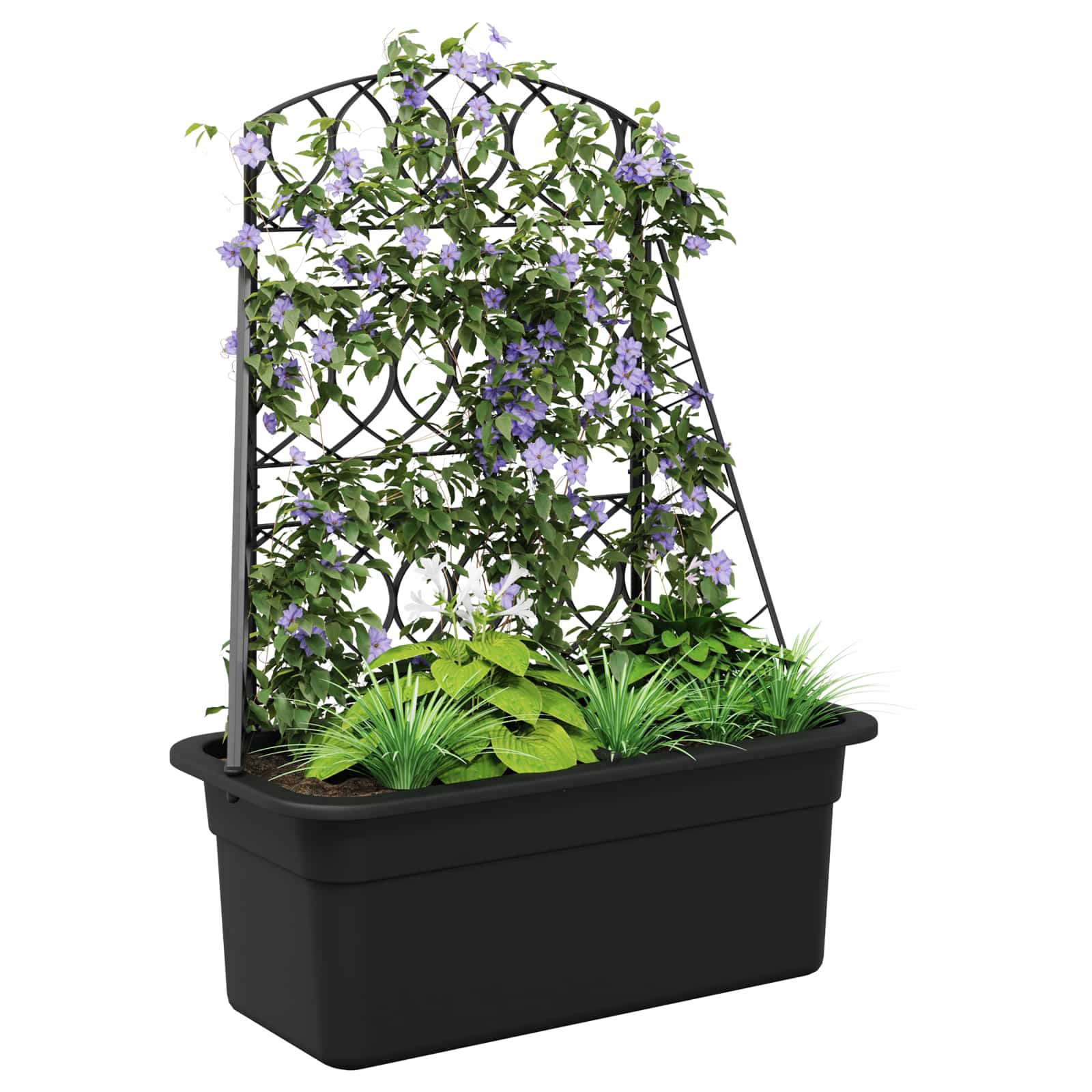 Grigliato per vasi Antracite 58 x 29 x 78 cm PP