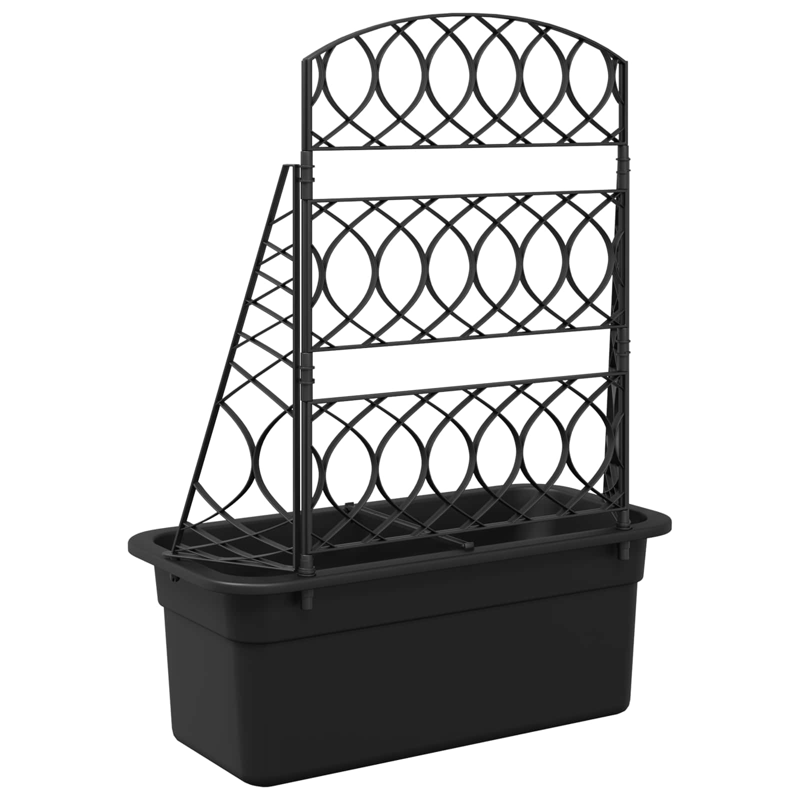 Grigliato per vasi Antracite 58 x 29 x 78 cm PP