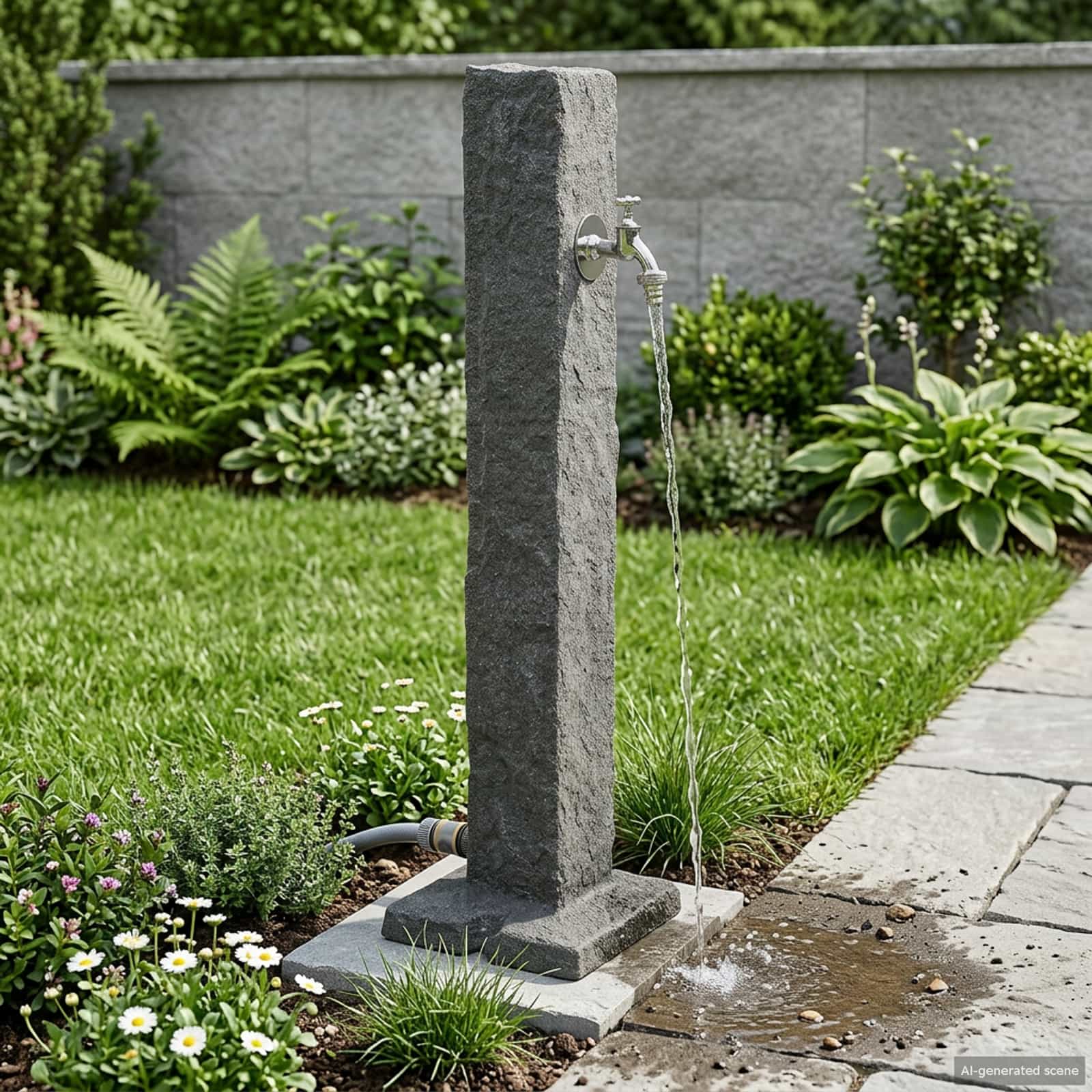 Tanker da giardino Antracite 26 x 26 x 98 cm PE