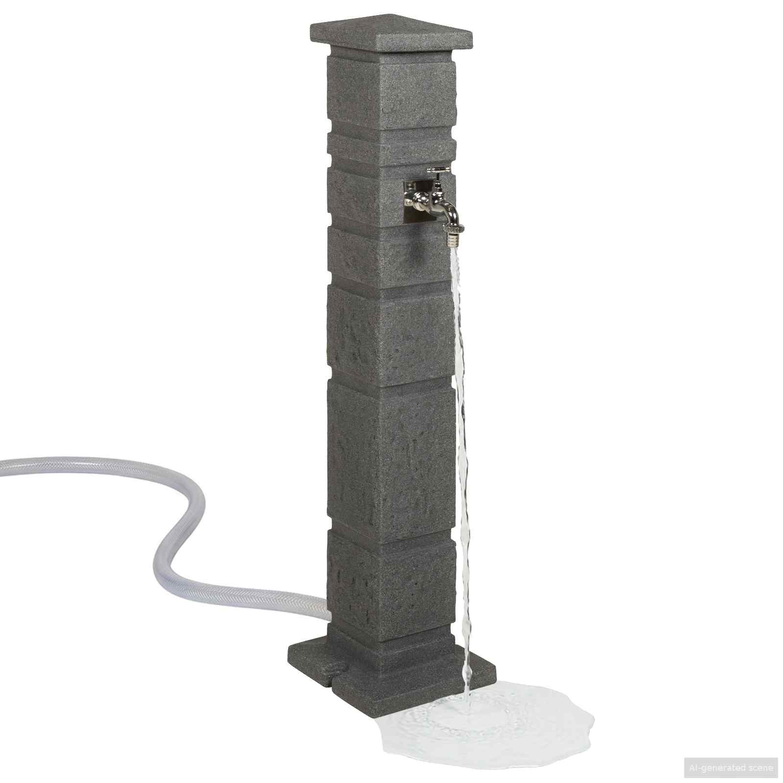Tanker da giardino Antracite 26 x 26 x 101 cm PE