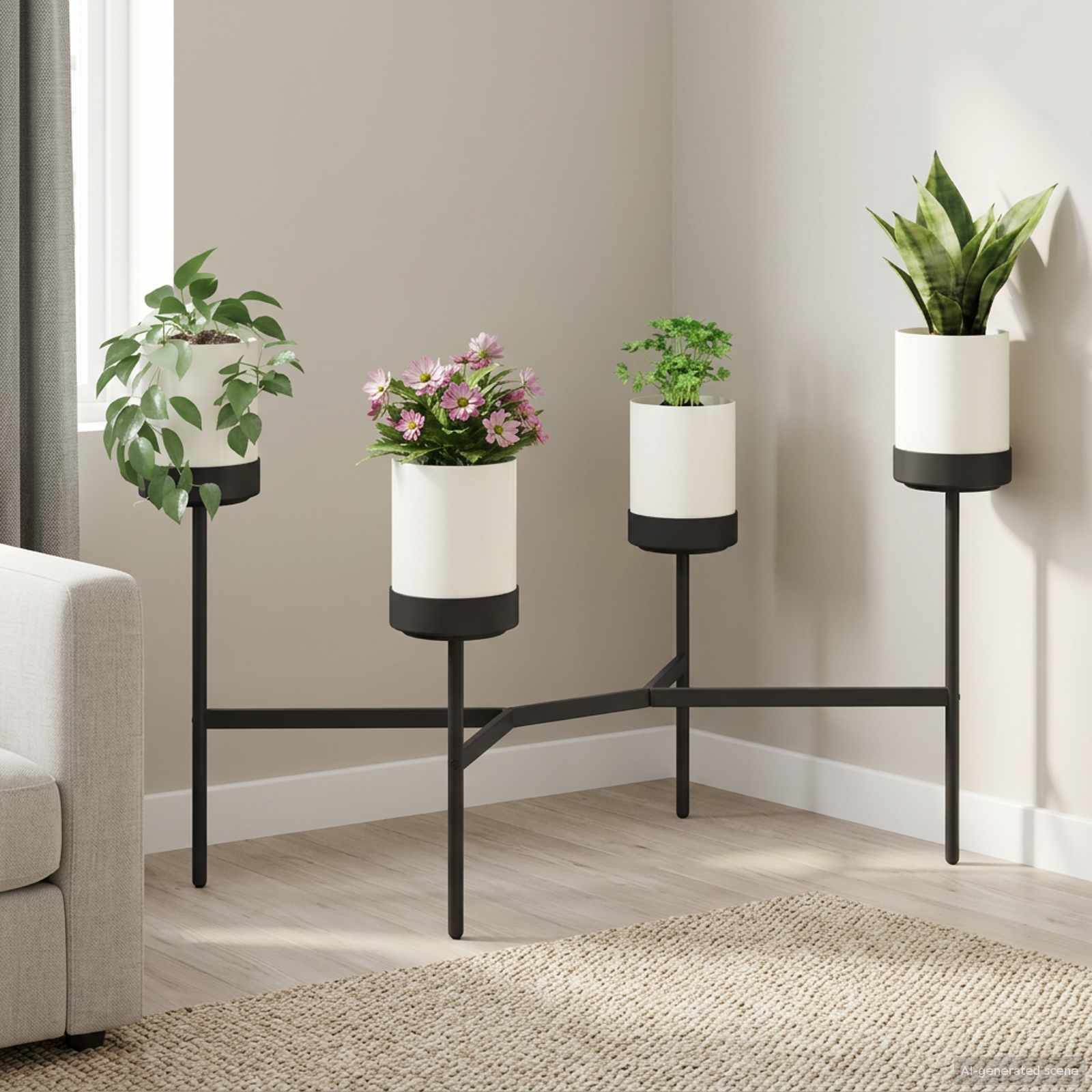 Supporto per Fiori Bianco 125 x 55 x 81 cm