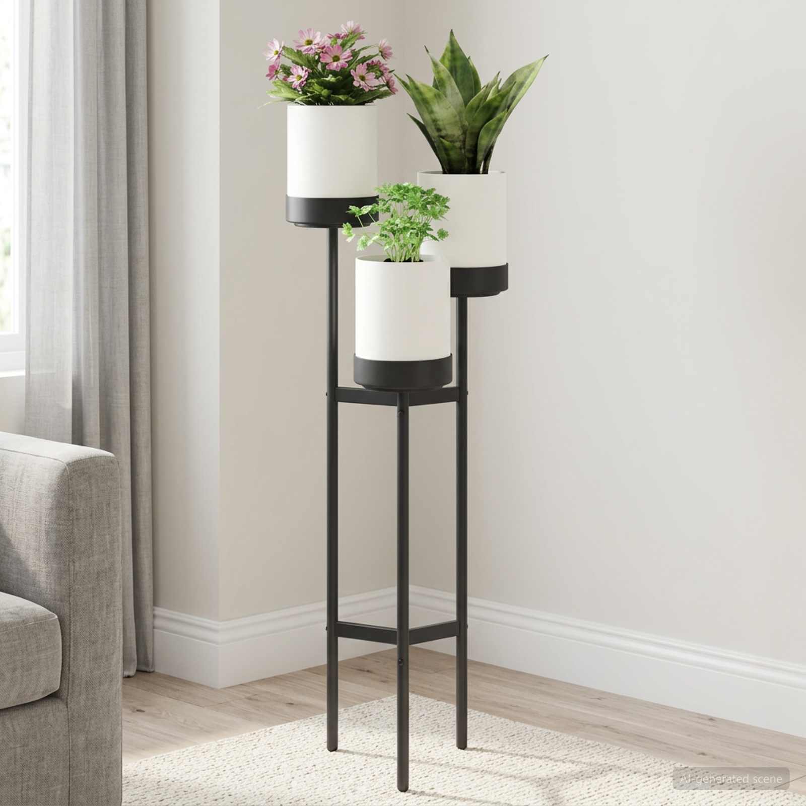 Supporto per Fiori Bianco 42 x 39,5 x 125 cm