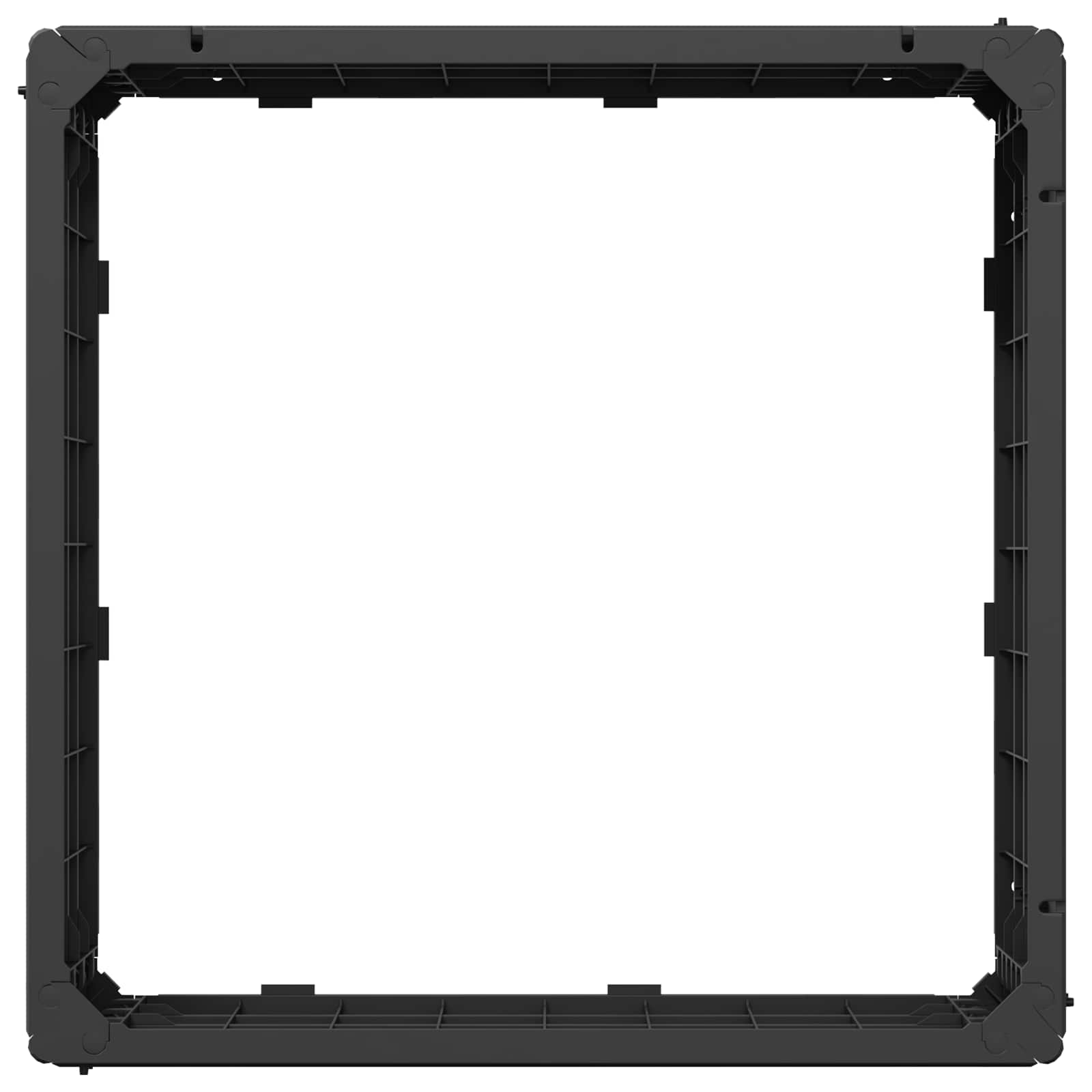 Letto Rialzato Nero 75,5 x 75,5 x 25 cm PP
