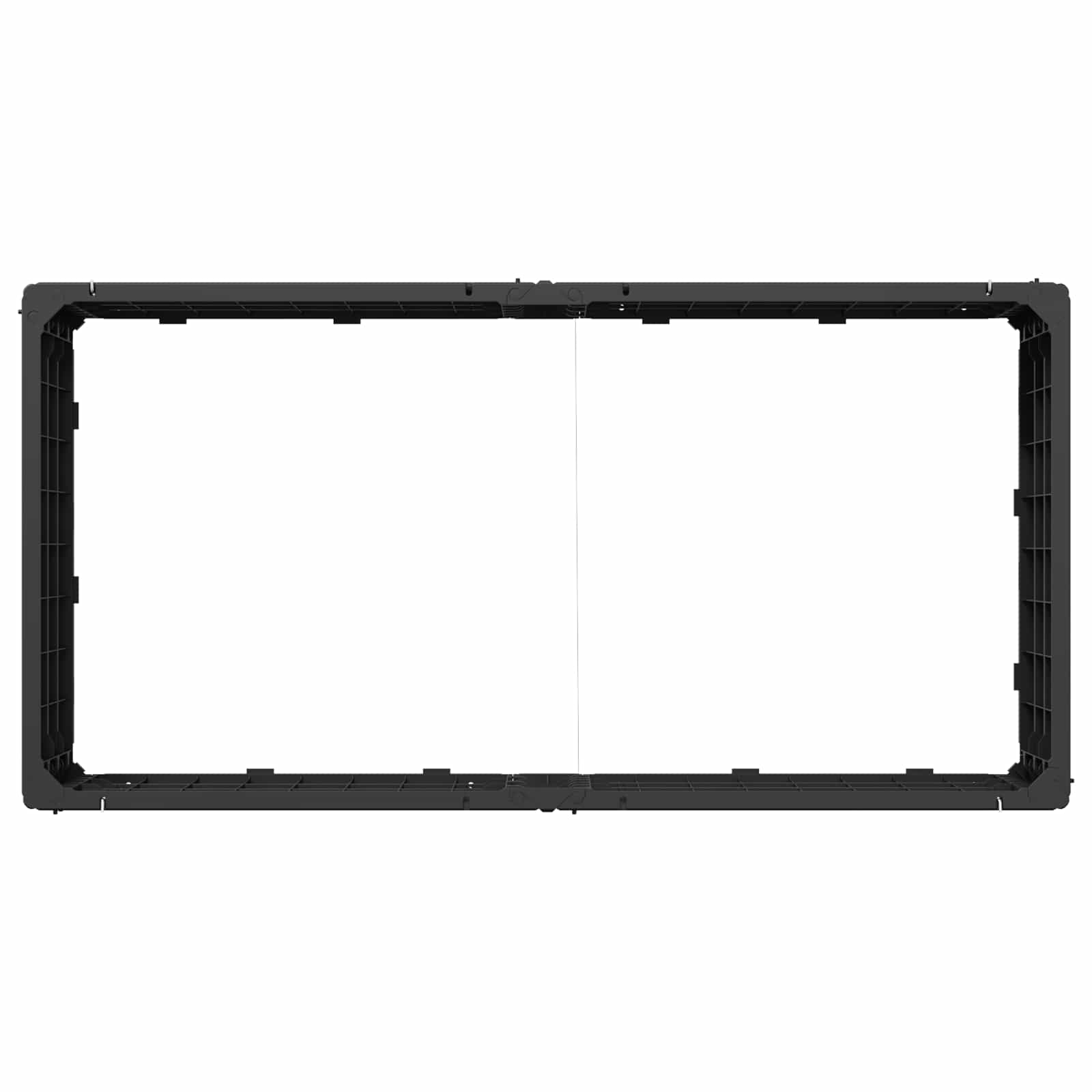 Letto Rialzato Nero 151 x 75,5 x 25 cm PP