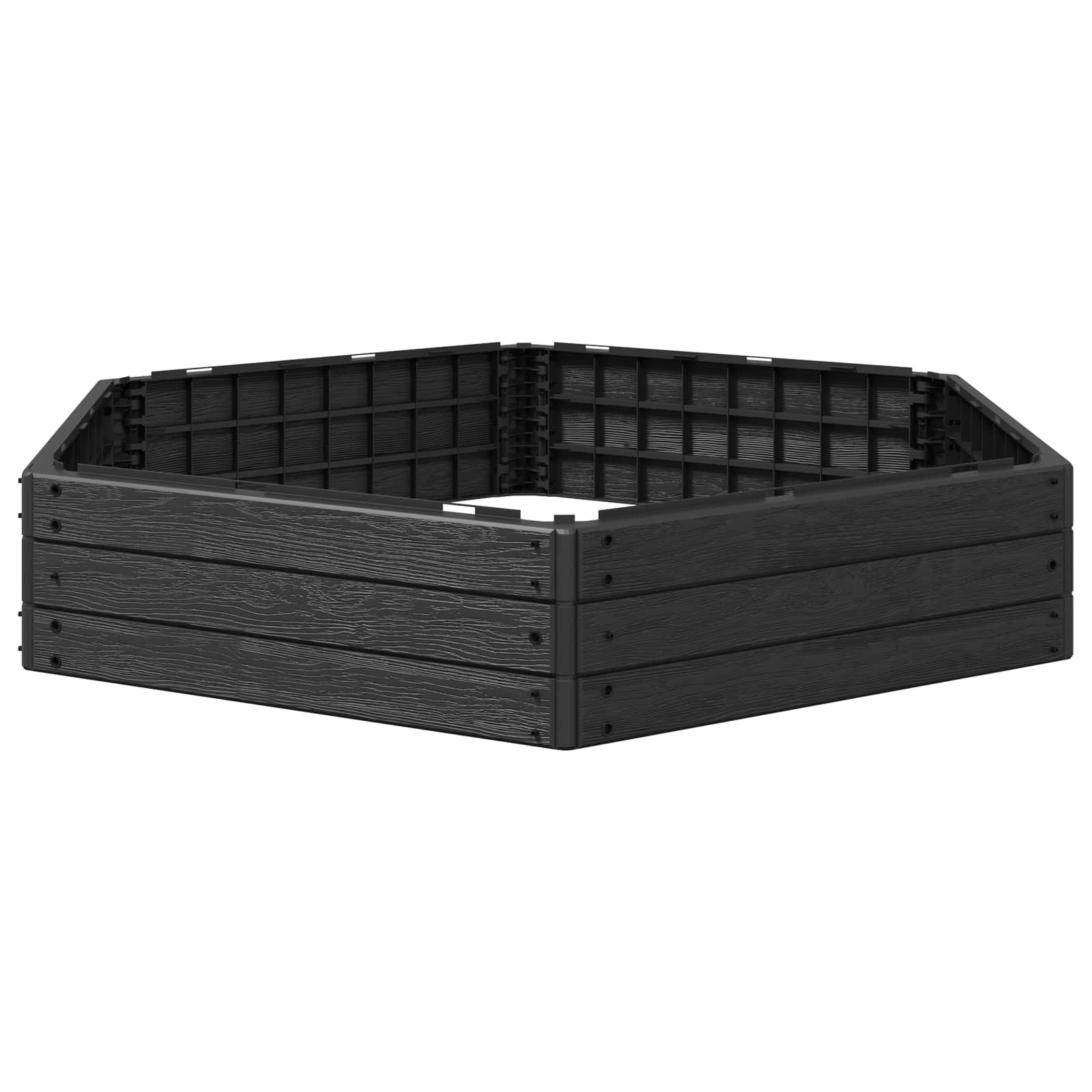 Letto Rialzato Nero 148 x 129 x 25 cm PP