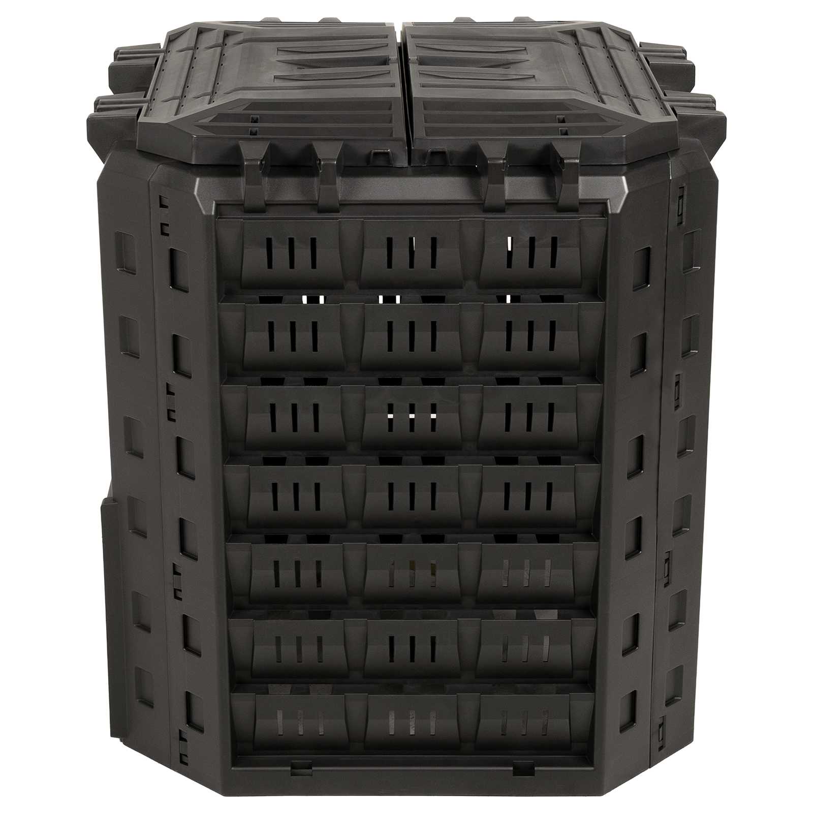 Compostiera da giardino Nero 71 x 71 x 81,5 cm 100% PP