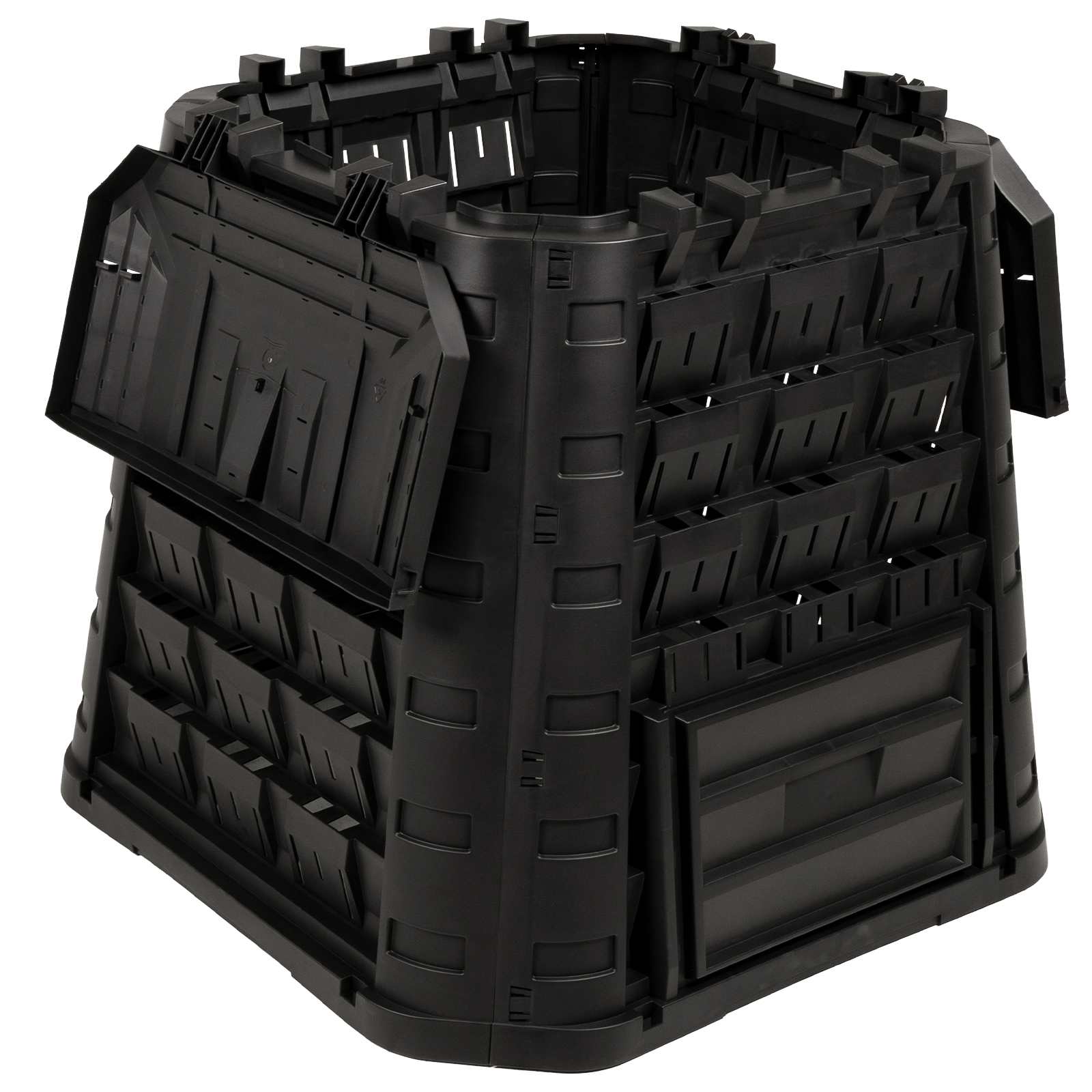 Compostiera da giardino Nero 91 x 91 x 83 cm 100% PP