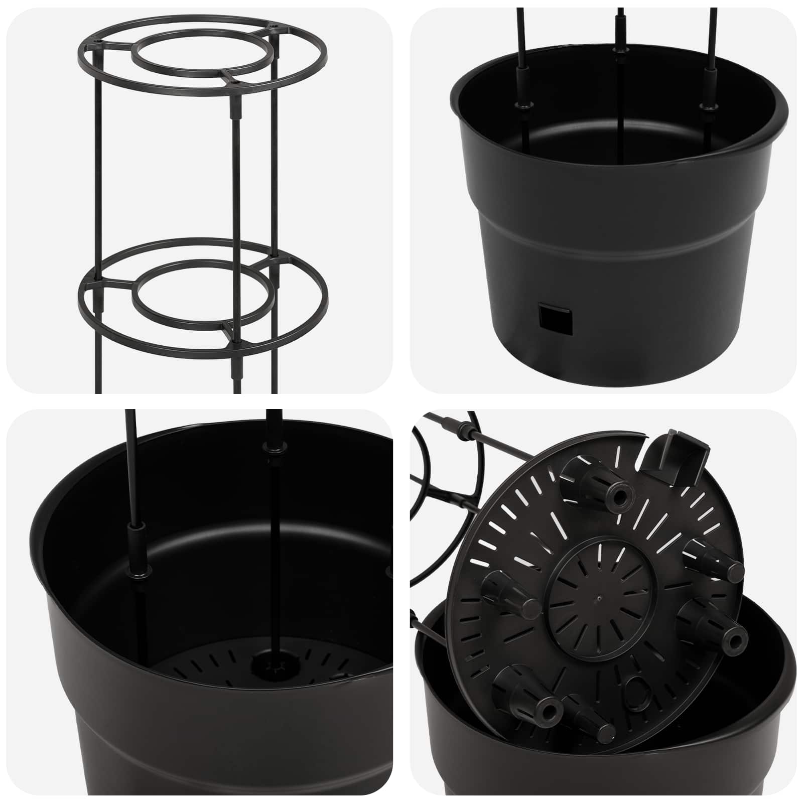 Coltivatore di pomodori Nero Ø 32 x 127 cm PP
