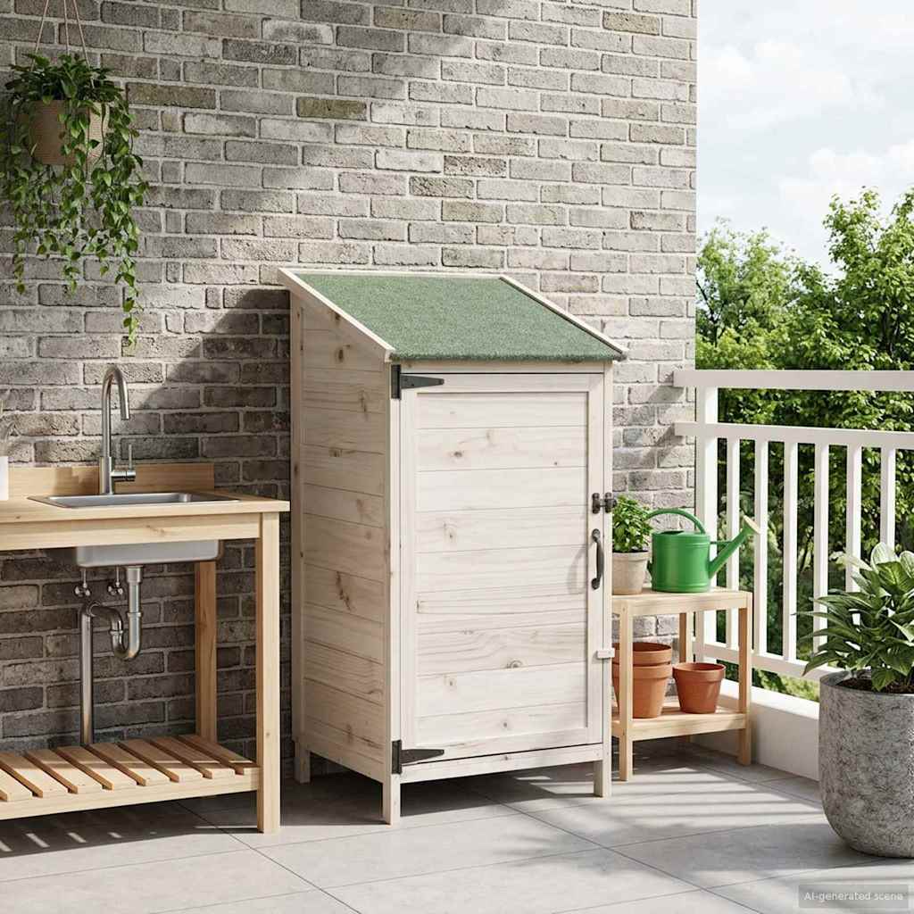 Capanno da Giardino con tetto Bianco 59 x 56 x 113,5 cm