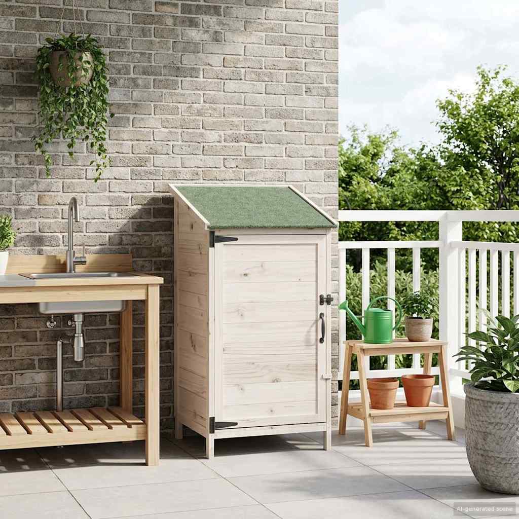 Capanno da Giardino con tetto Bianco 59 x 56 x 113,5 cm