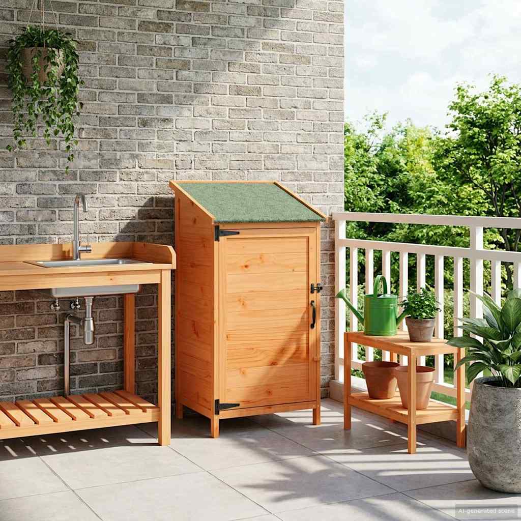Capanno da Giardino con tetto Marrone 59 x 56 x 113,5 cm