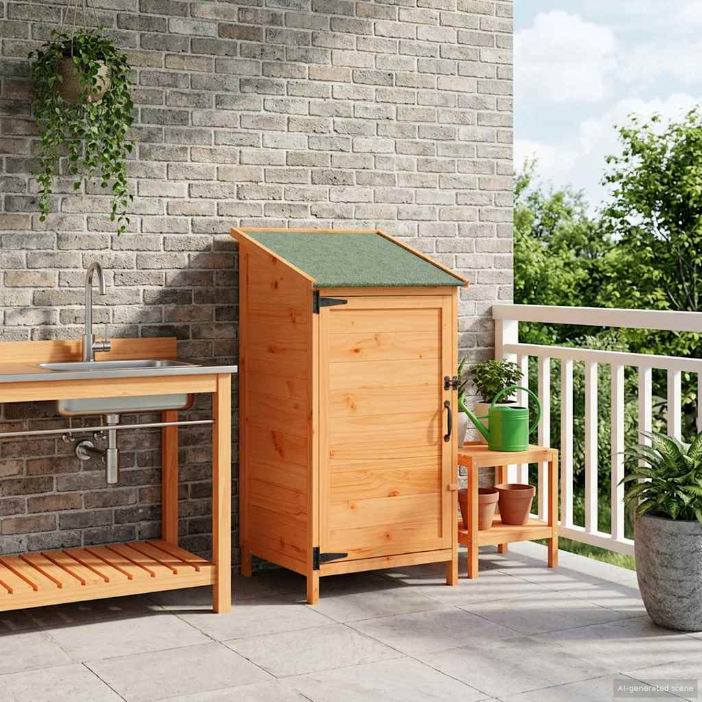 Capanno da Giardino con tetto Marrone 59 x 56 x 113,5 cm