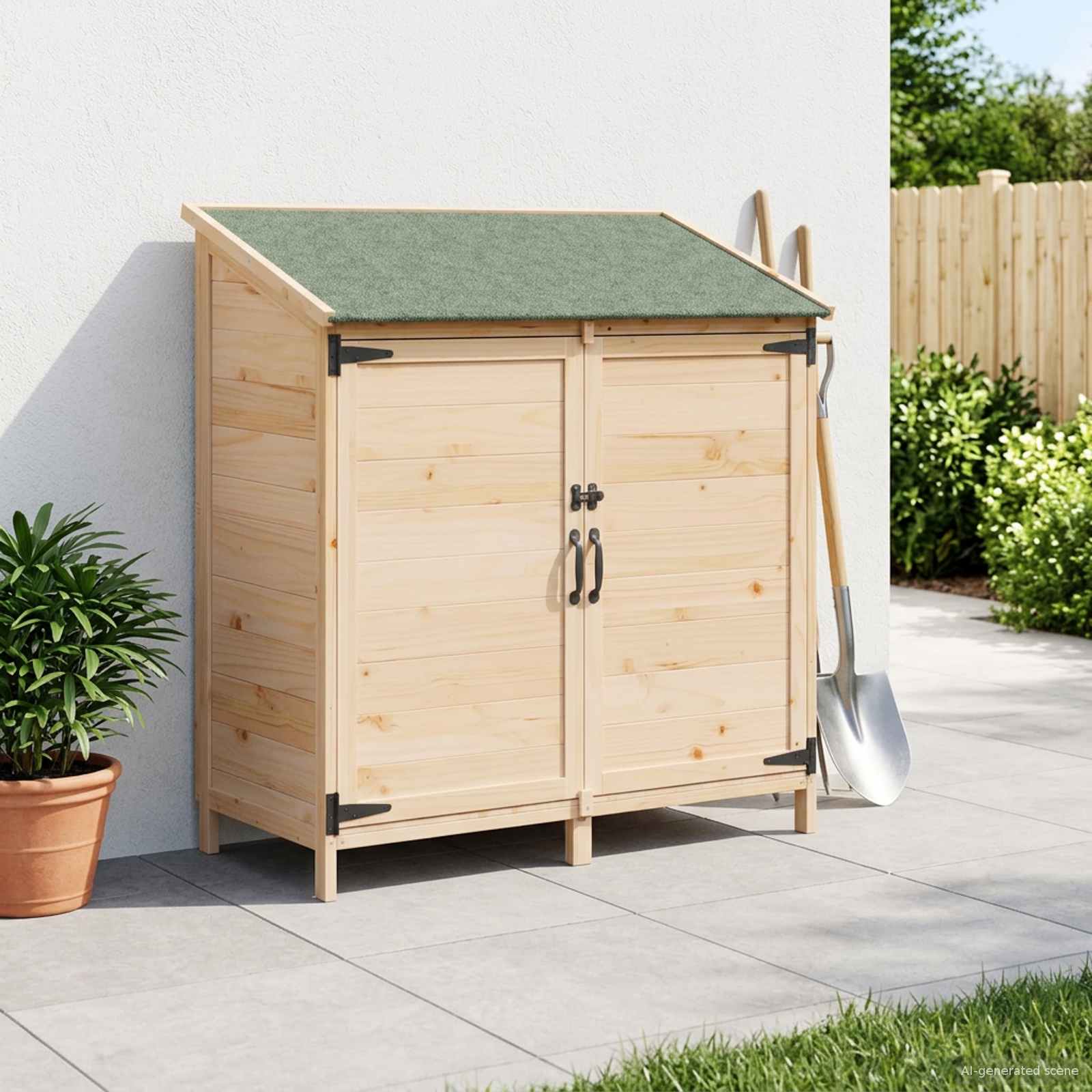 Capanno da Giardino con tetto Naturale 106,5 x 56 x 113,5 cm