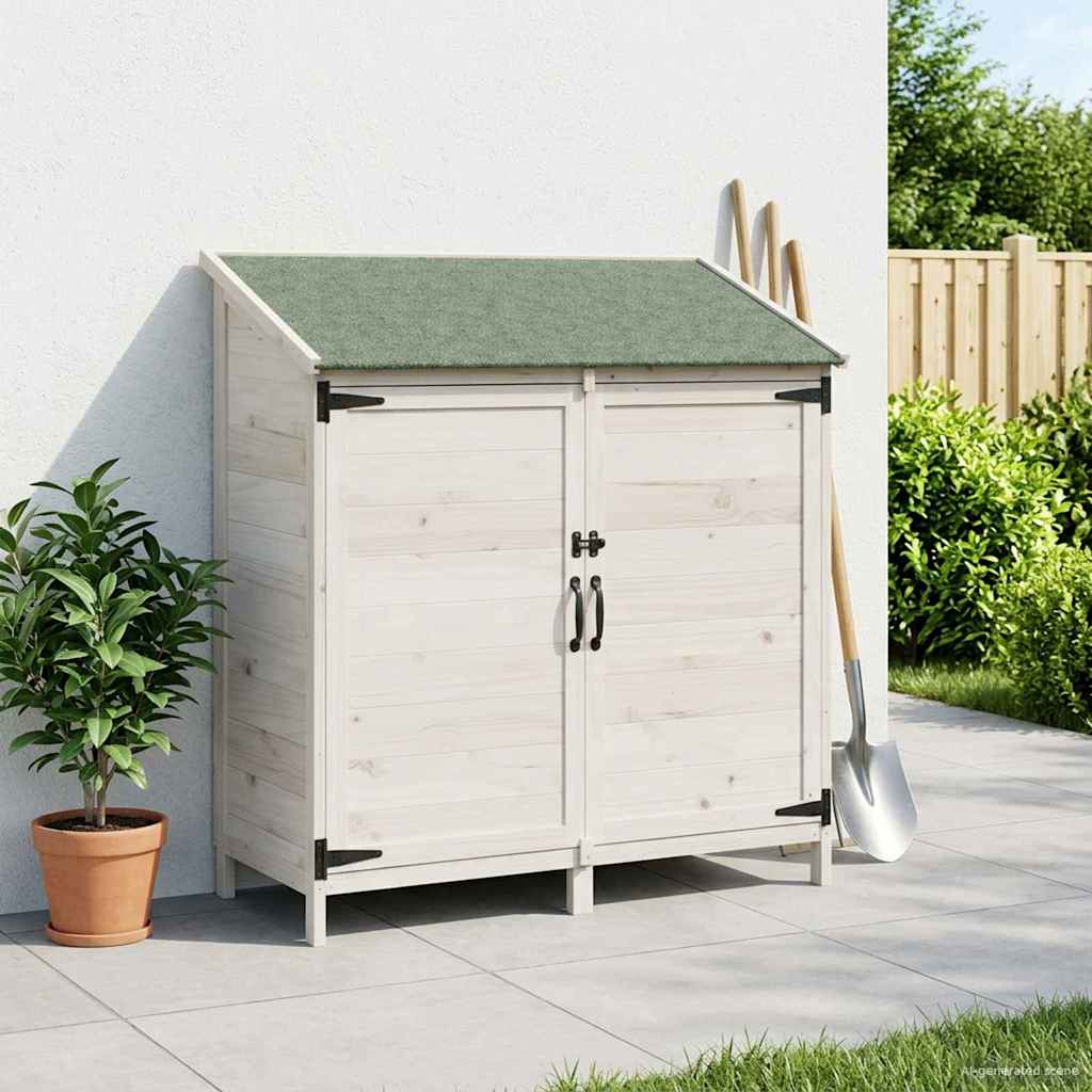 Capanno da Giardino con tetto Bianco 106,5 x 56 x 113,5 cm