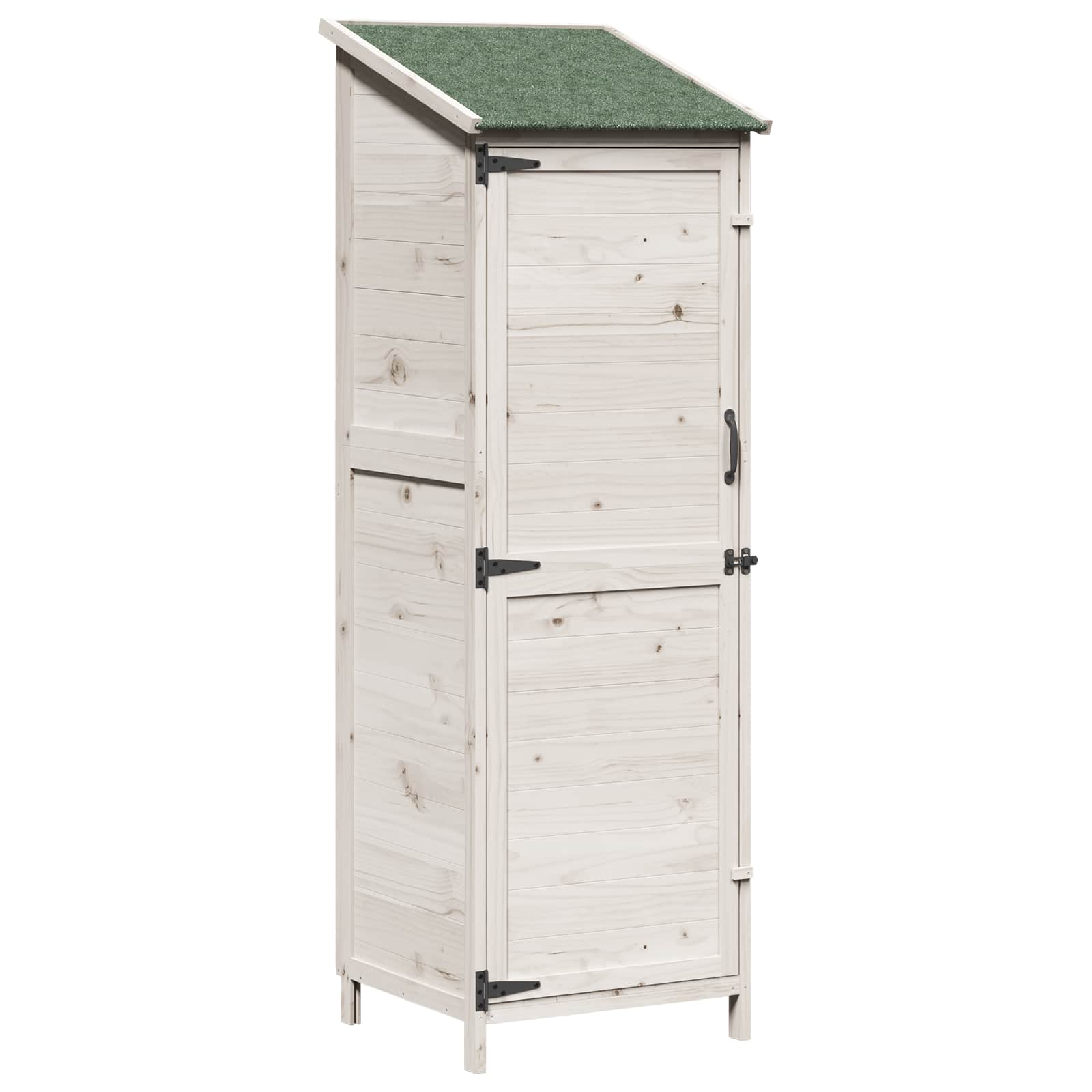 Capanno da Giardino con tetto Bianco 59,5 x 56 x 176,5 cm