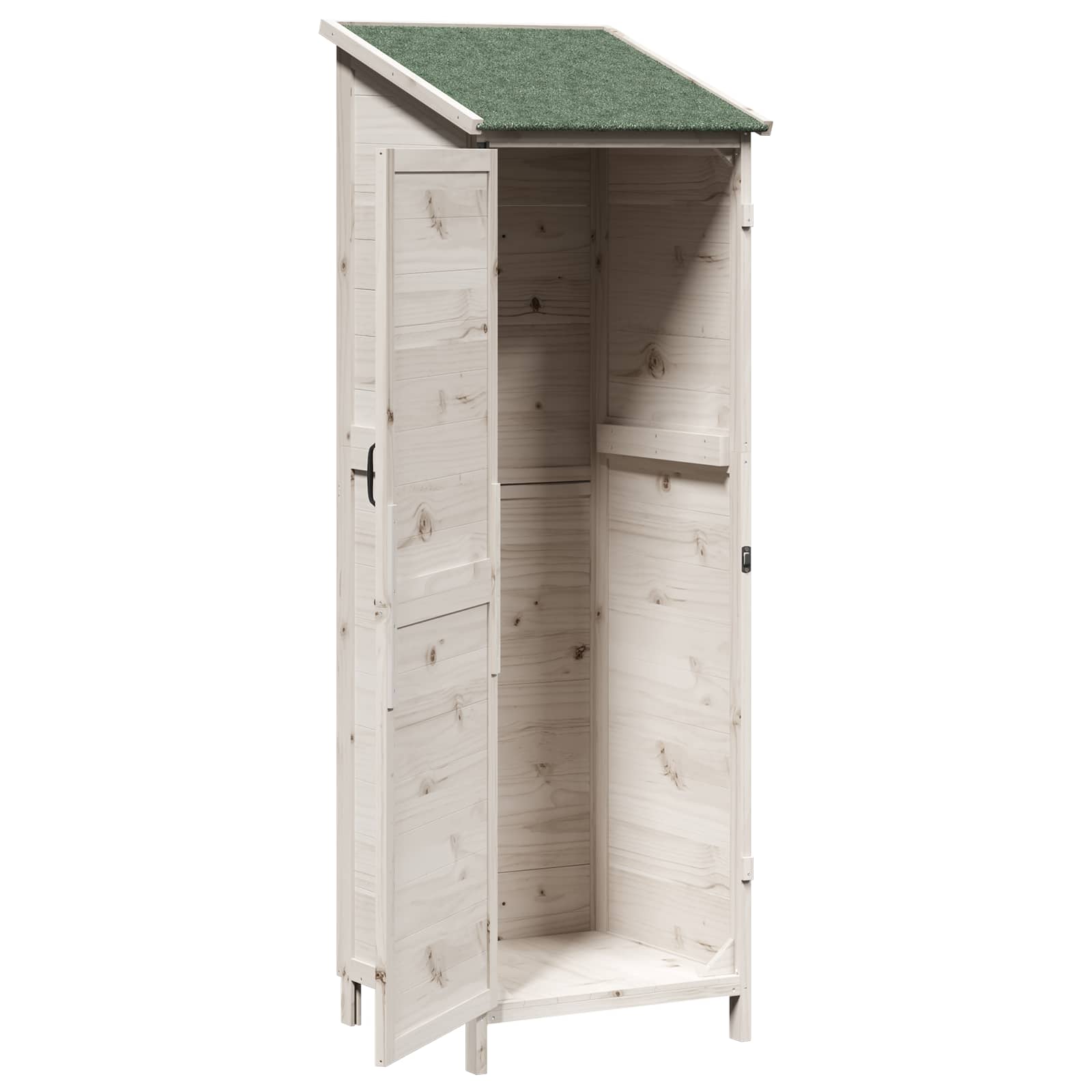 Capanno da Giardino con tetto Bianco 59,5 x 56 x 176,5 cm