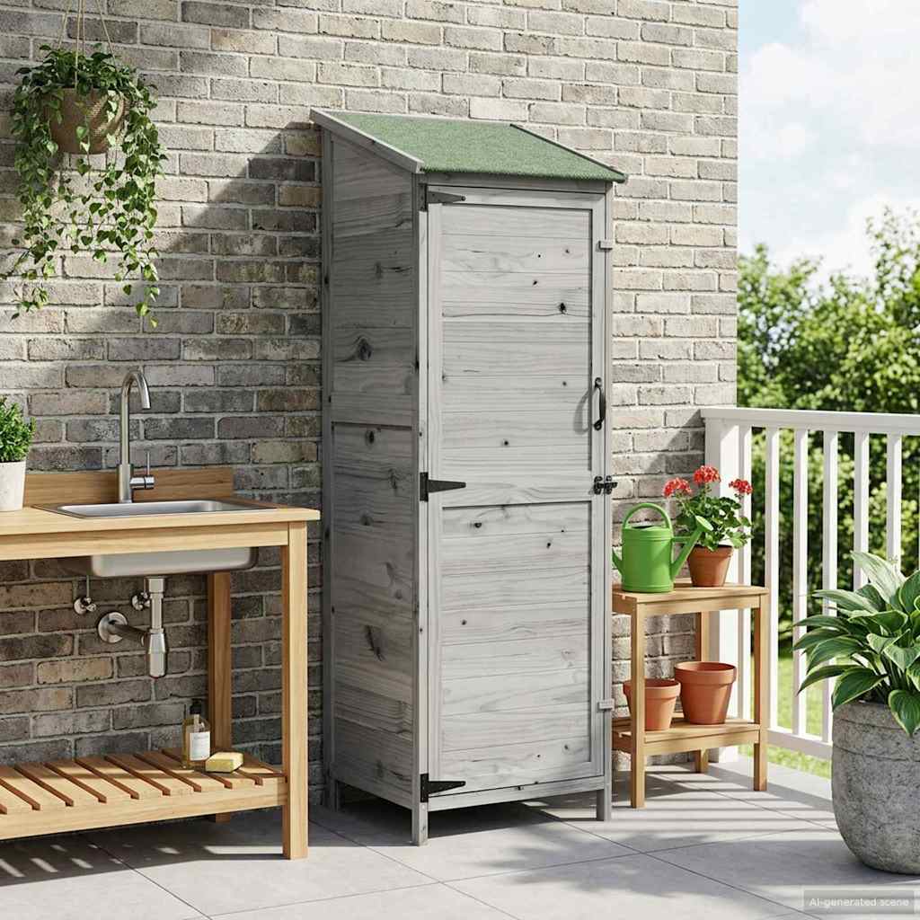 Capanno da Giardino con tetto Grigio 59,5 x 56 x 176,5 cm