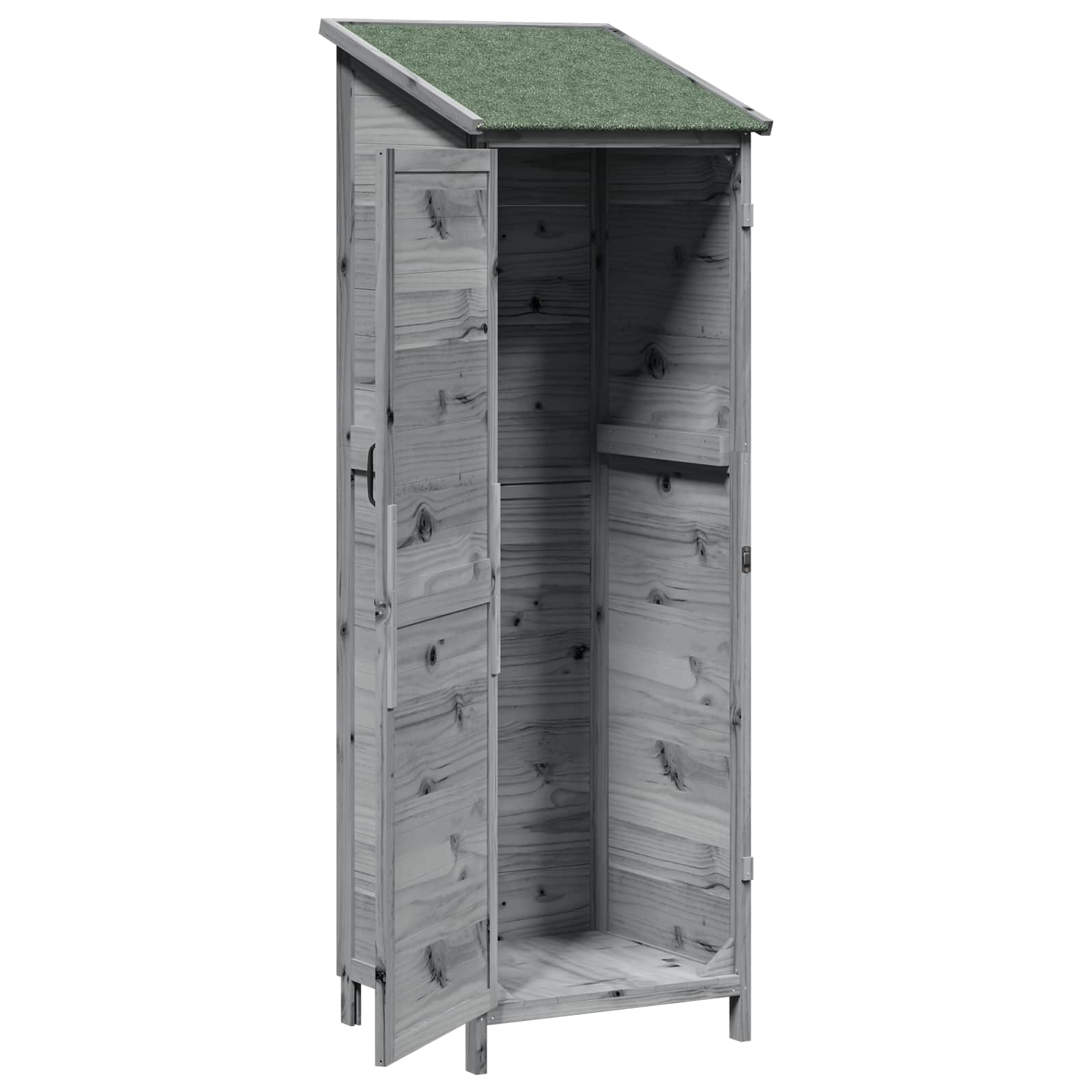 Capanno da Giardino con tetto Grigio 59,5 x 56 x 176,5 cm