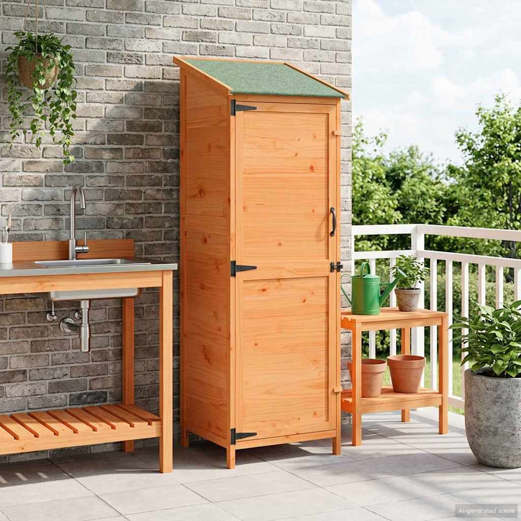 Capanno da Giardino con tetto Marrone 59,5 x 56 x 176,5 cm