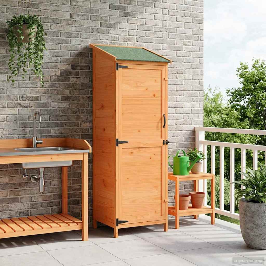 Capanno da Giardino con tetto Marrone 59,5 x 56 x 176,5 cm