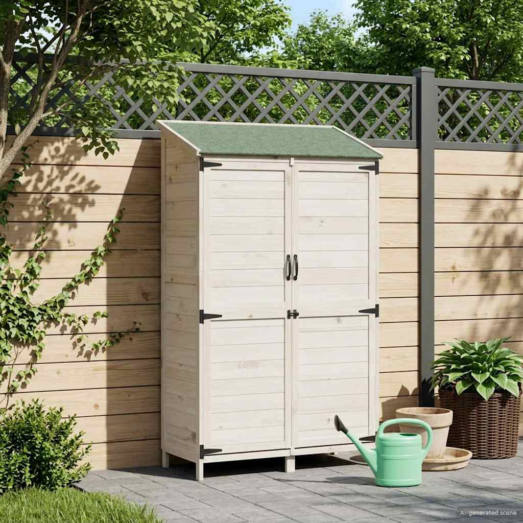 Capanno da Giardino con tetto Bianco 106,5 x 56 x 176 cm