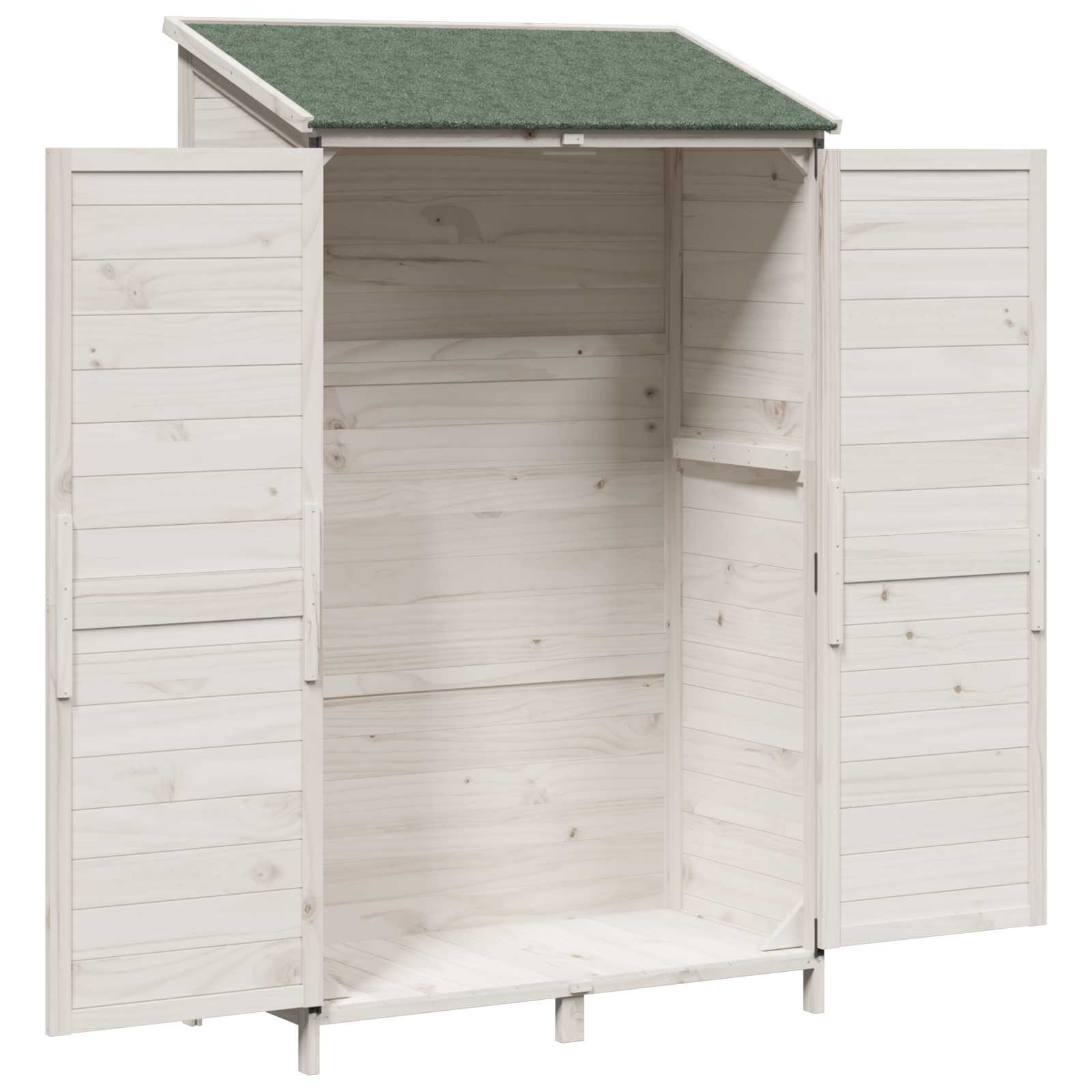 Capanno da Giardino con tetto Bianco 106,5 x 56 x 176 cm