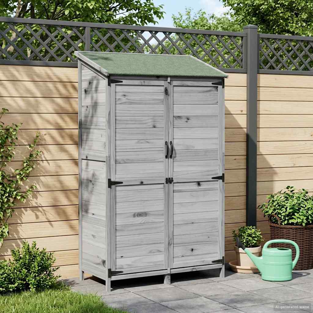 Capanno da Giardino con tetto Grigio 106,5 x 56 x 176 cm