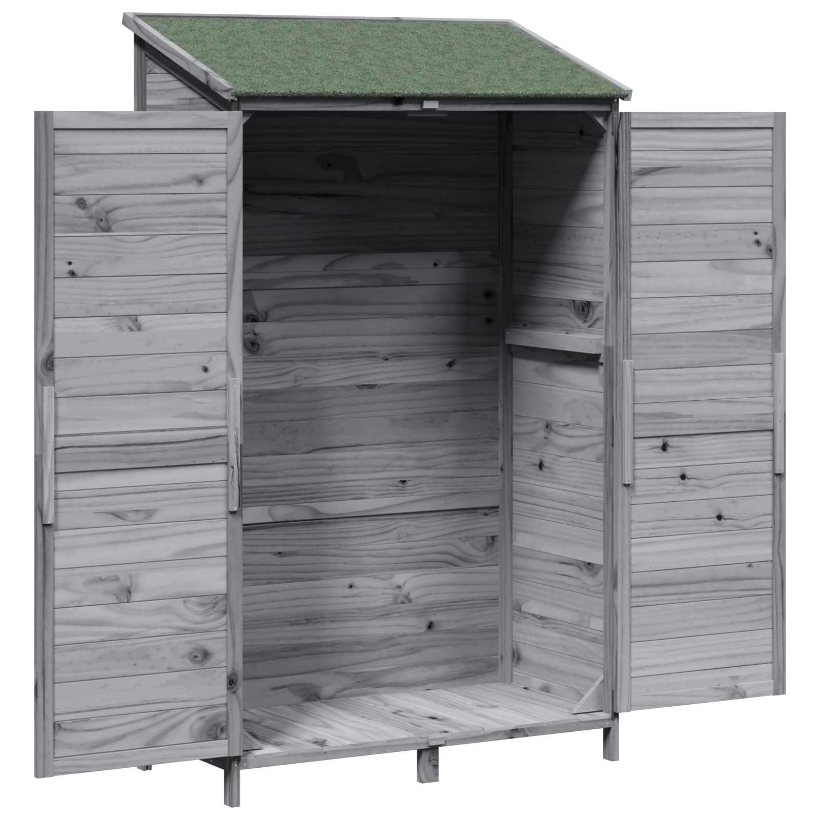 Capanno da Giardino con tetto Grigio 106,5 x 56 x 176 cm