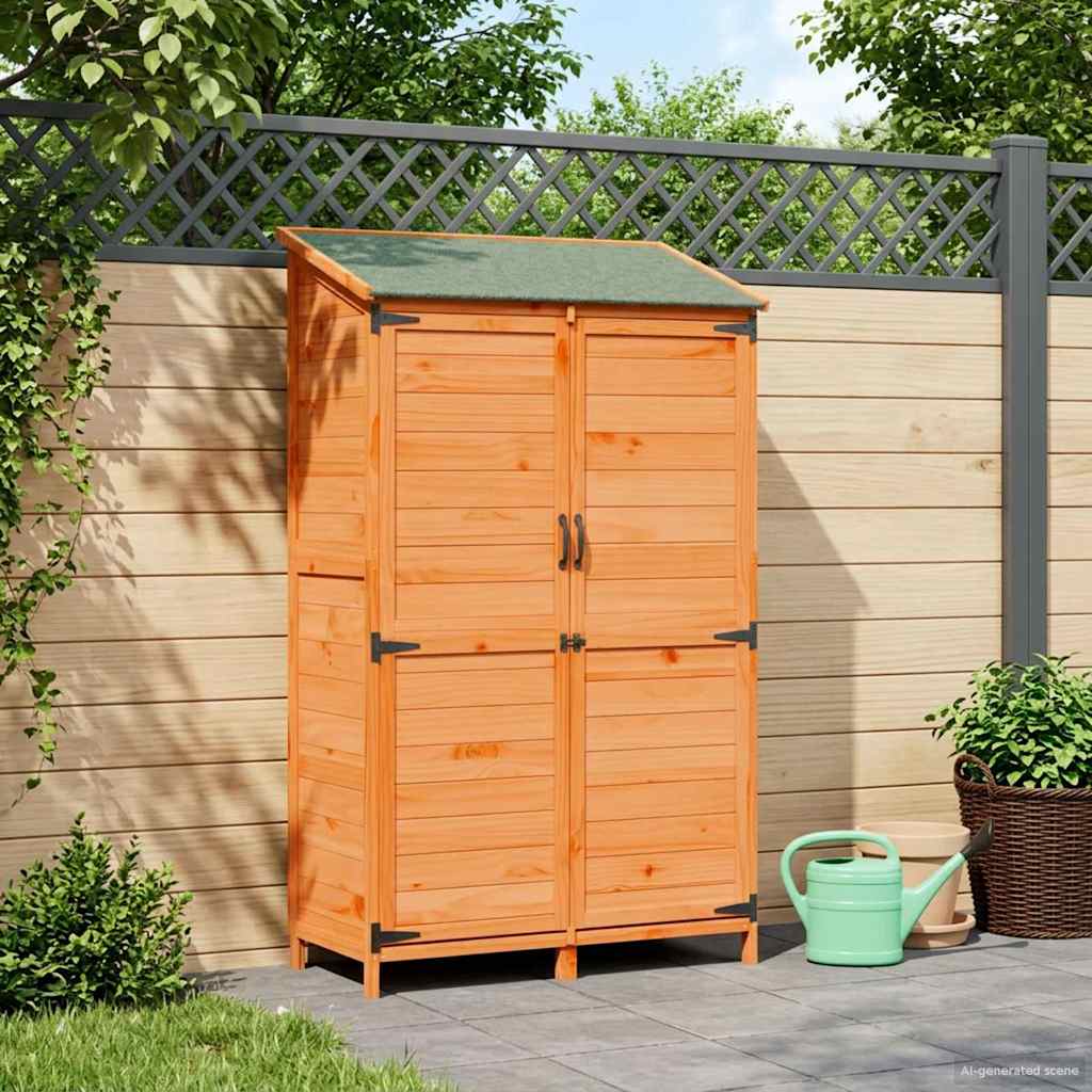 Capanno da Giardino con tetto Marrone 106,5 x 56 x 176 cm